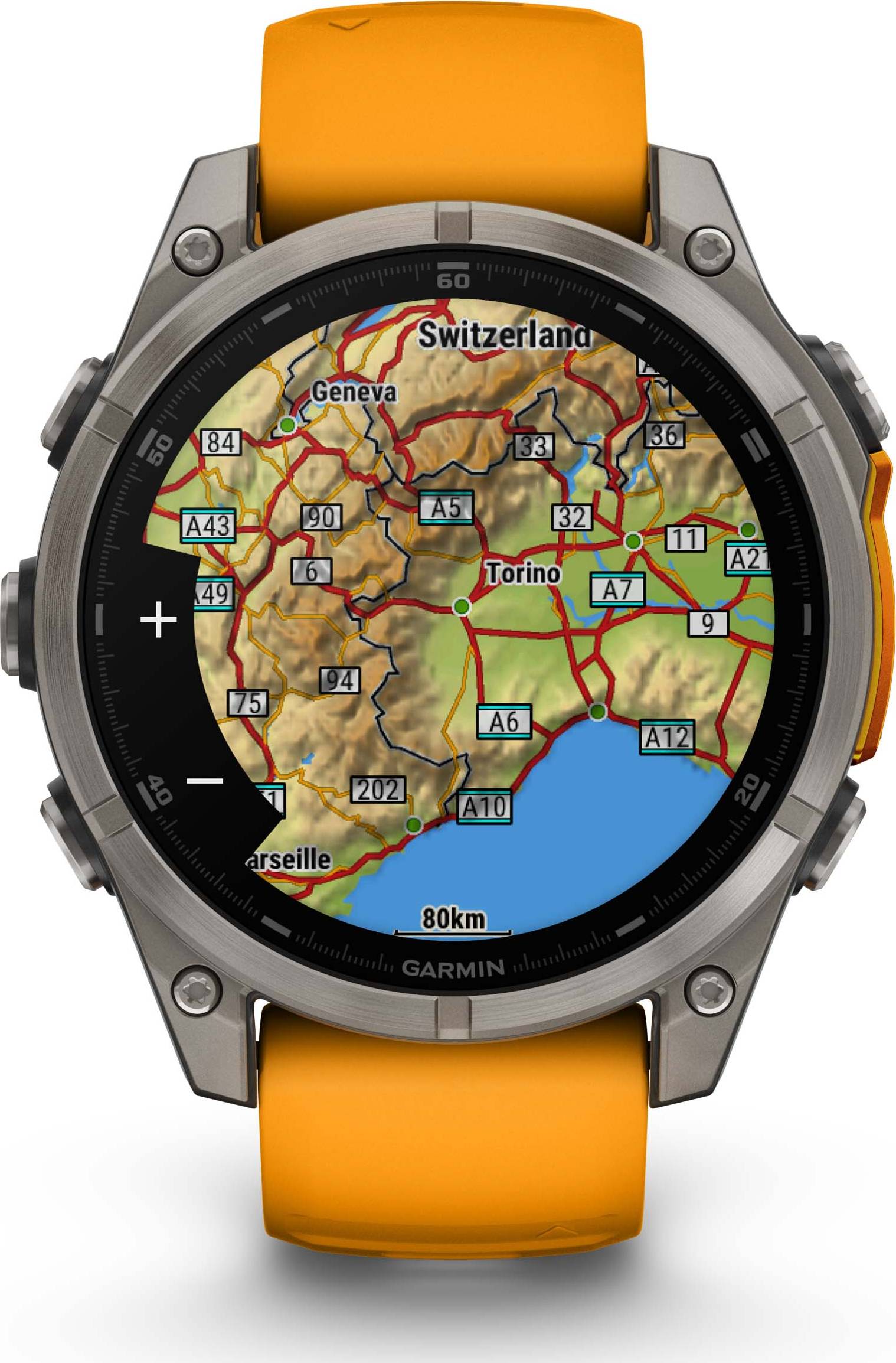 Garmin Fenix 8 47mm Amoled Sapphire - Spark Orange
