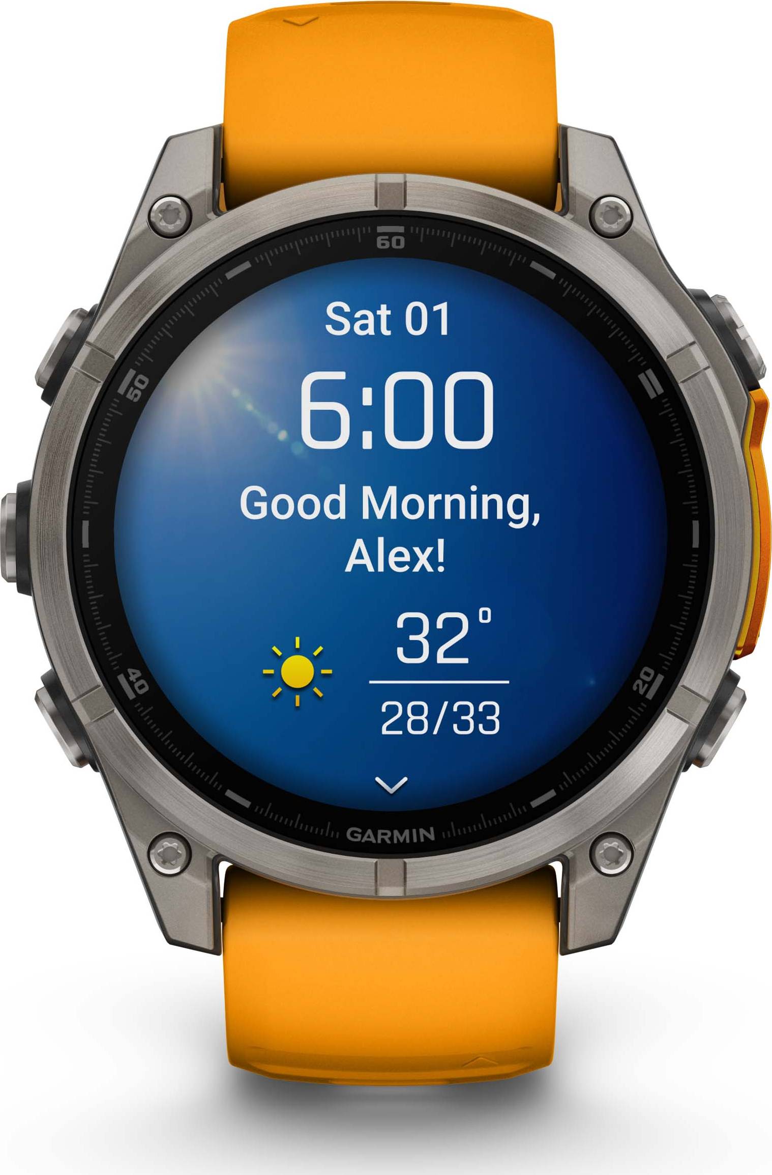 Garmin Fenix 8 47mm Amoled Sapphire - Spark Orange
