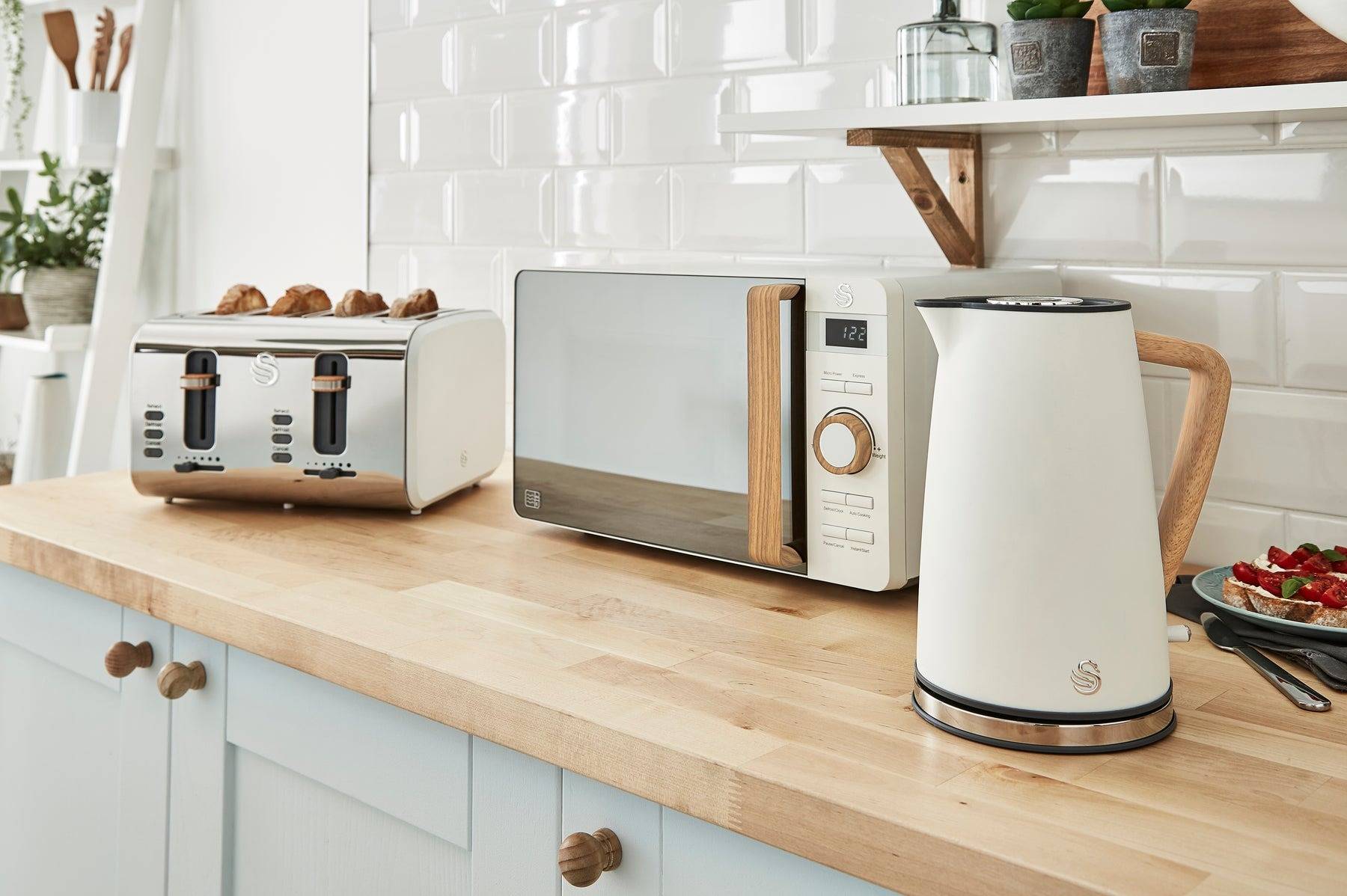 Bouilloire sans fil Swan Nordic 1.7L - Blanc