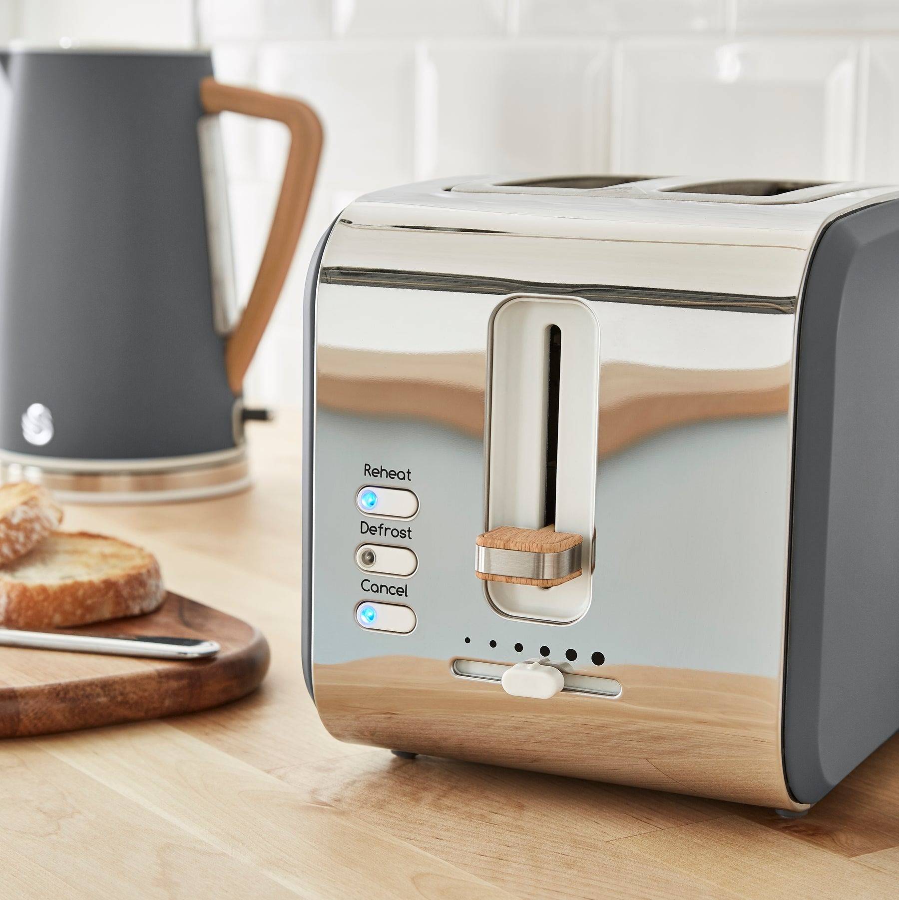 Swan Nordic 2 Slice Toaster - Grey