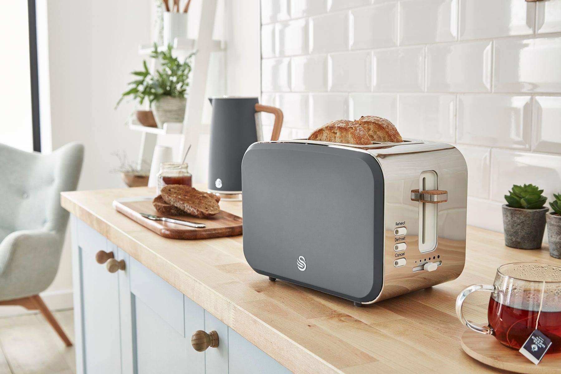 Swan Nordic 2 Slice Toaster - Grey
