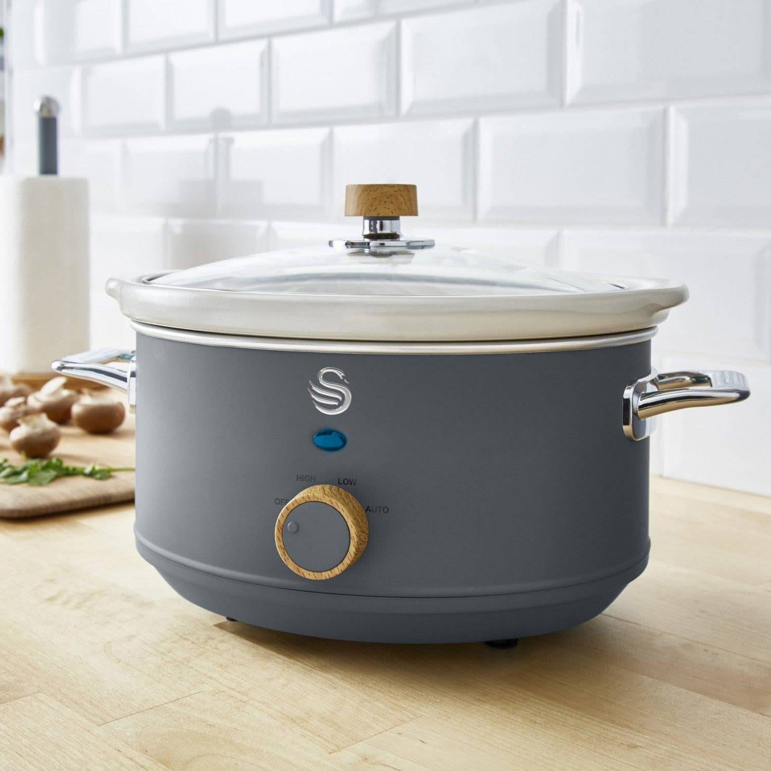 Swan 3.5L Nordic Slow Cooker - Grey