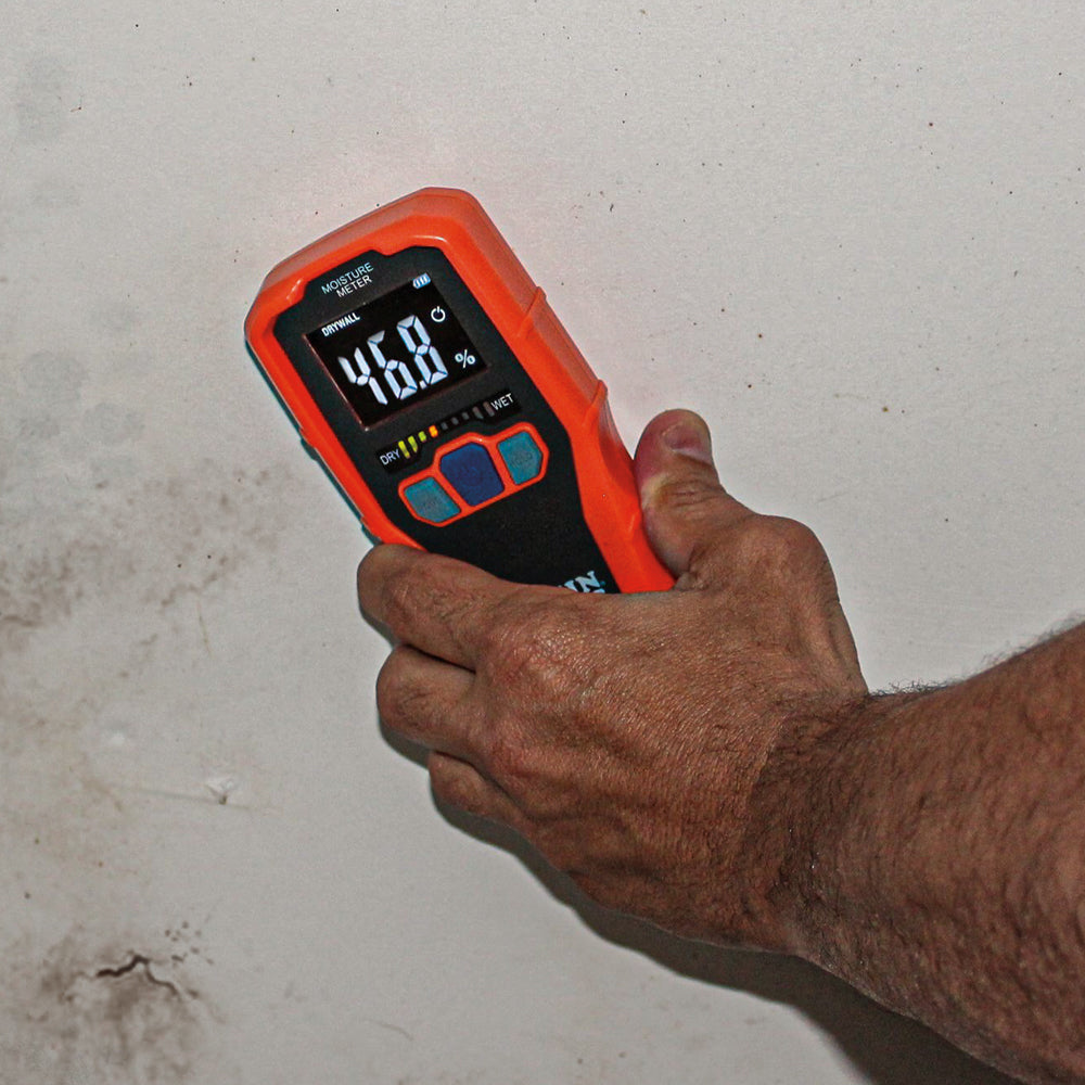 Klein Tools Pinless Water Leak Detector Moisture Meter 3/4' Below Surface