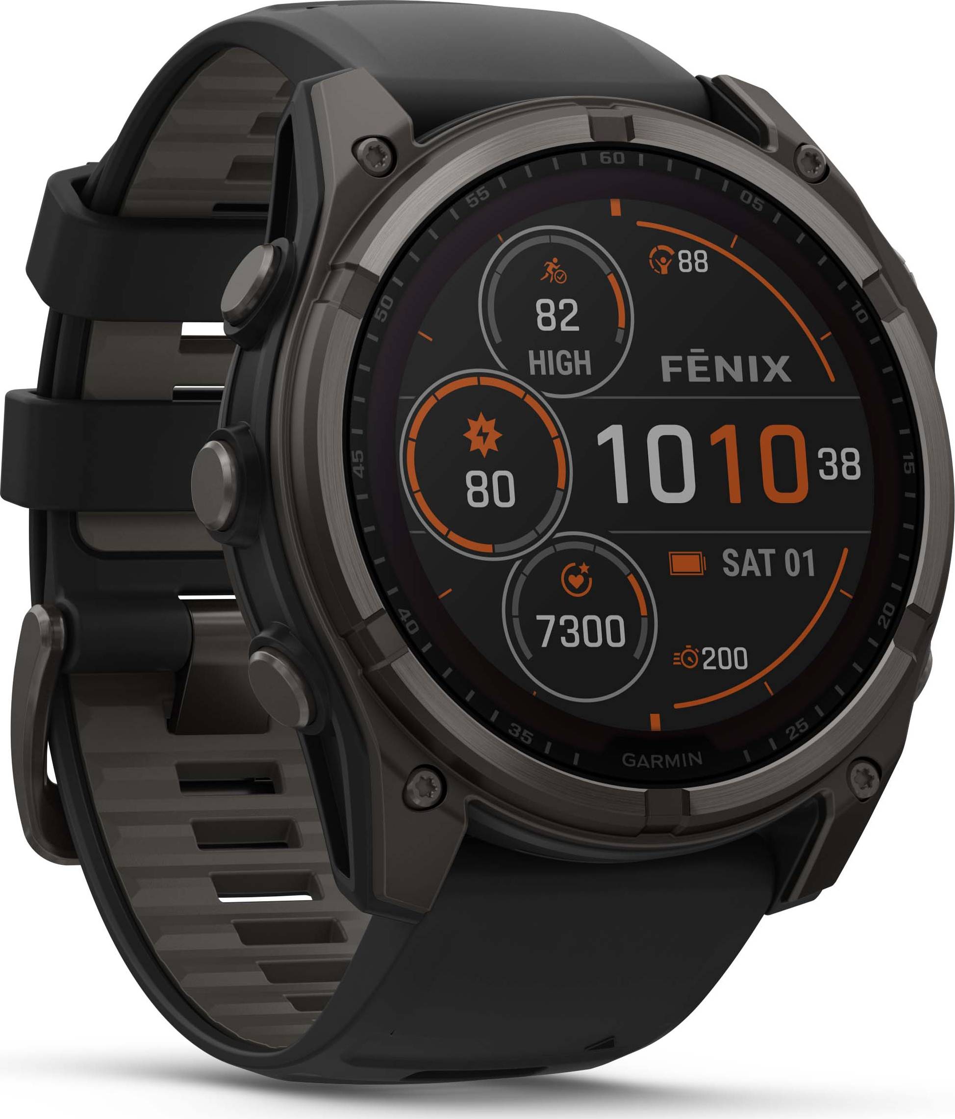 Garmin Fenix 8 51mm Solar Sapphire - Gris carbone