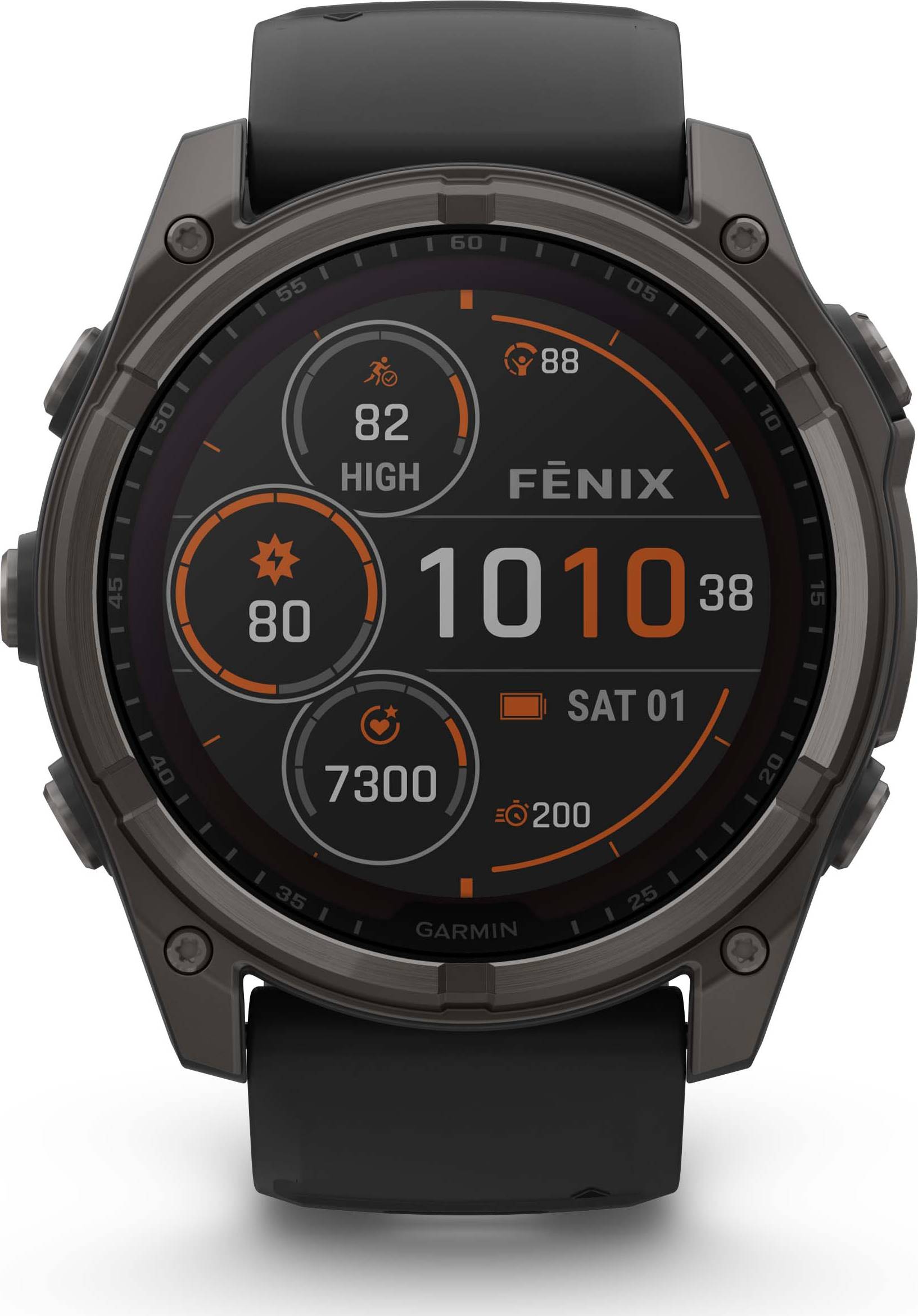 Garmin Fenix 8 51mm Solar Sapphire - Gris carbone