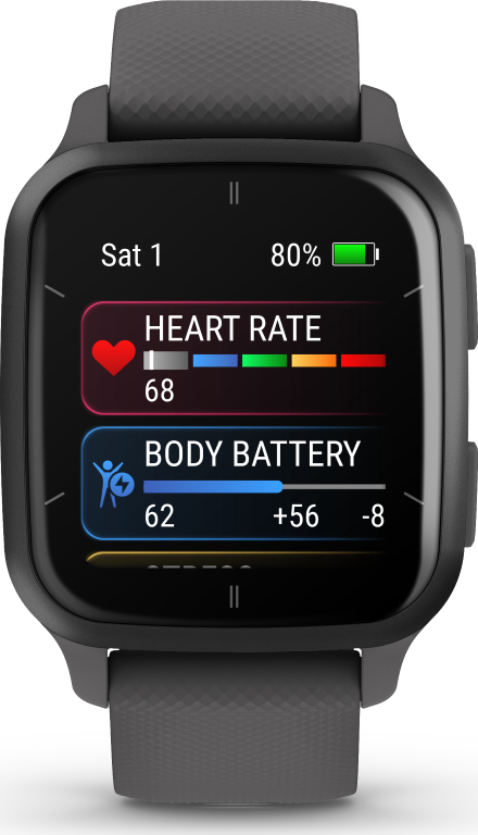 Garmin Venu Sq 2 GPS Smartwatch - Gris ardoise et gris ombre