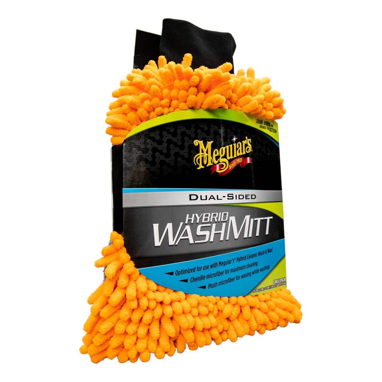 Meguiar's Hybrid Wash Mitt Dual Sided pour le lavage et le cirage