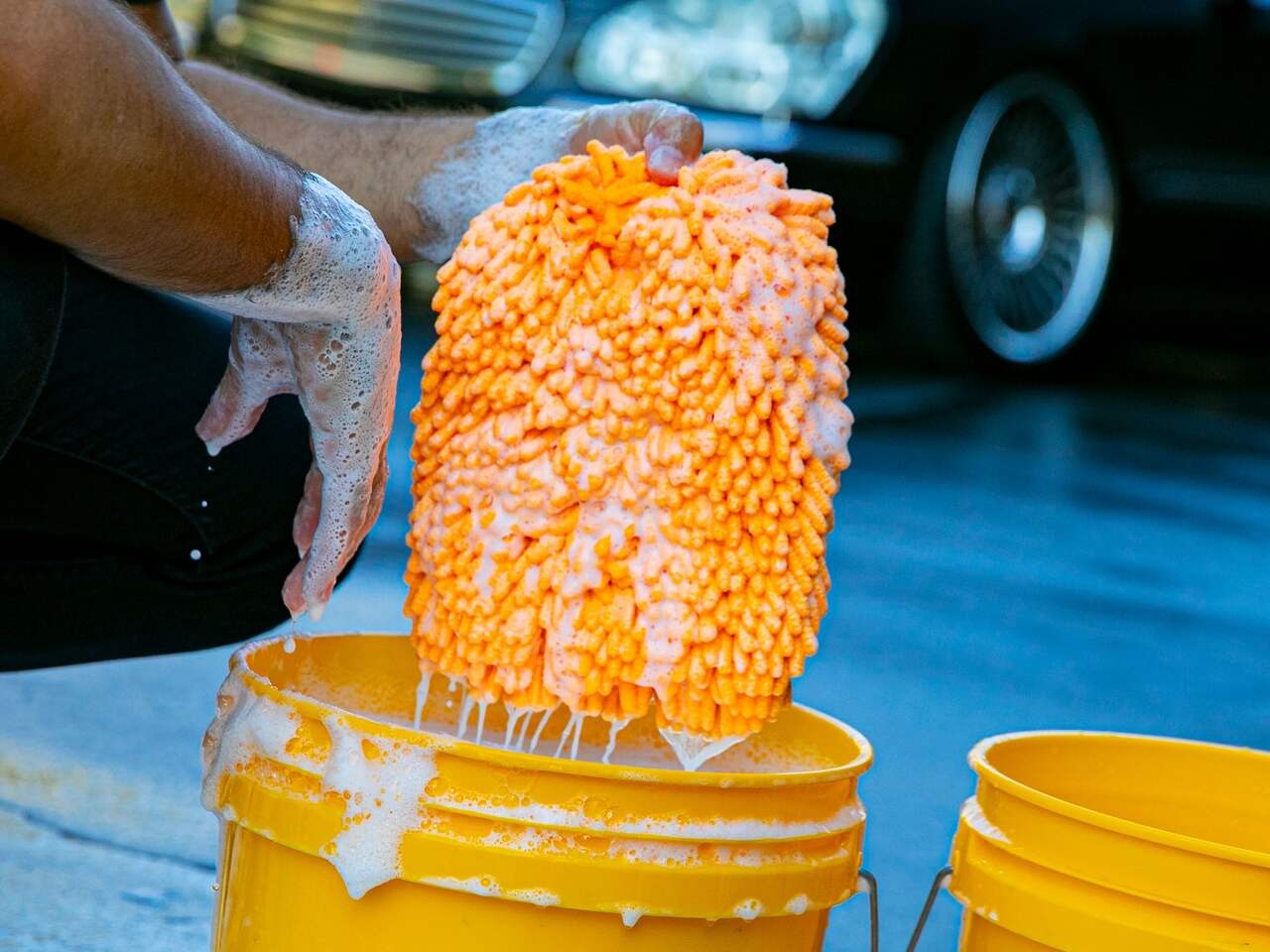 Meguiar's Hybrid Wash Mitt Dual Sided pour le lavage et le cirage