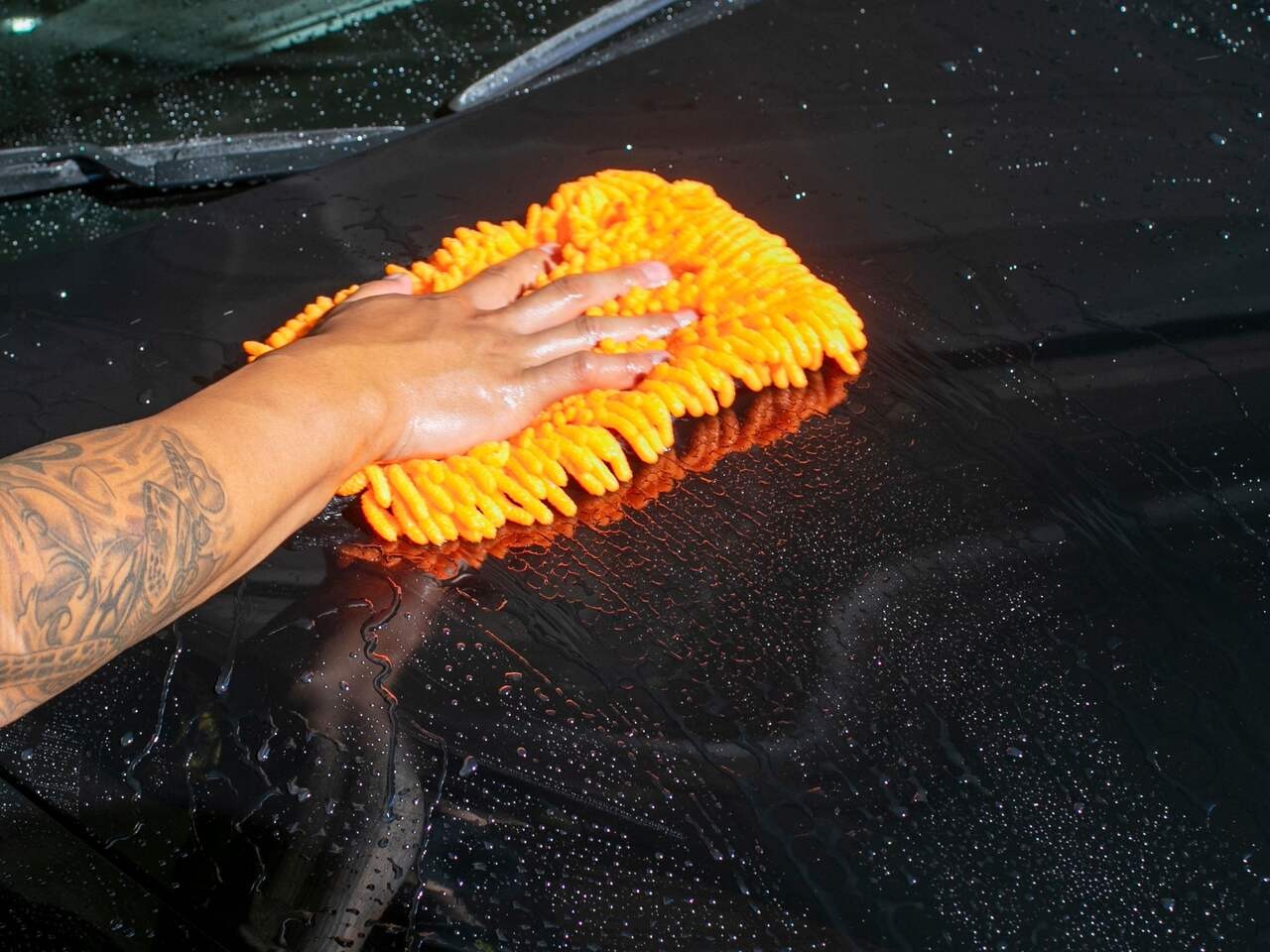 Meguiar's Hybrid Wash Mitt Dual Sided for Washing & Waxing