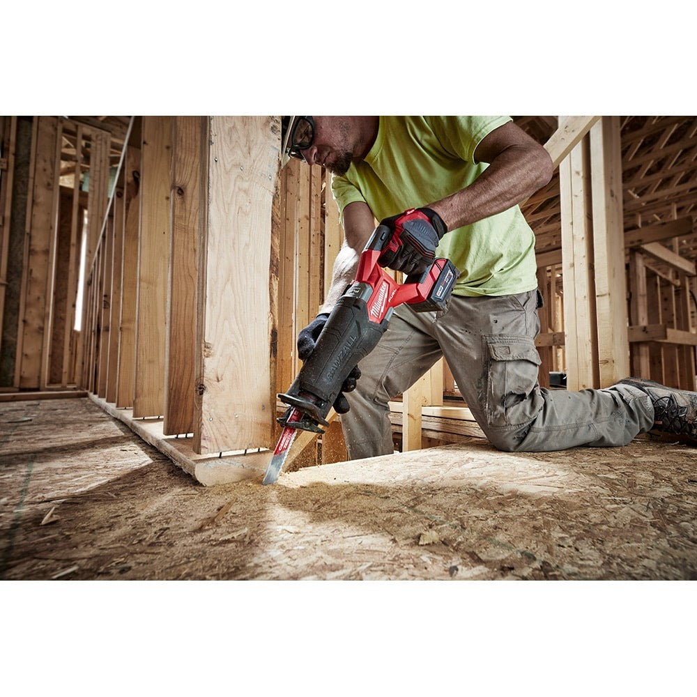 Milwaukee M18 Fuel 18V Lithium Ion Brushless Cordless Reciprocating Saw Kit - 5.0 Ah Battery