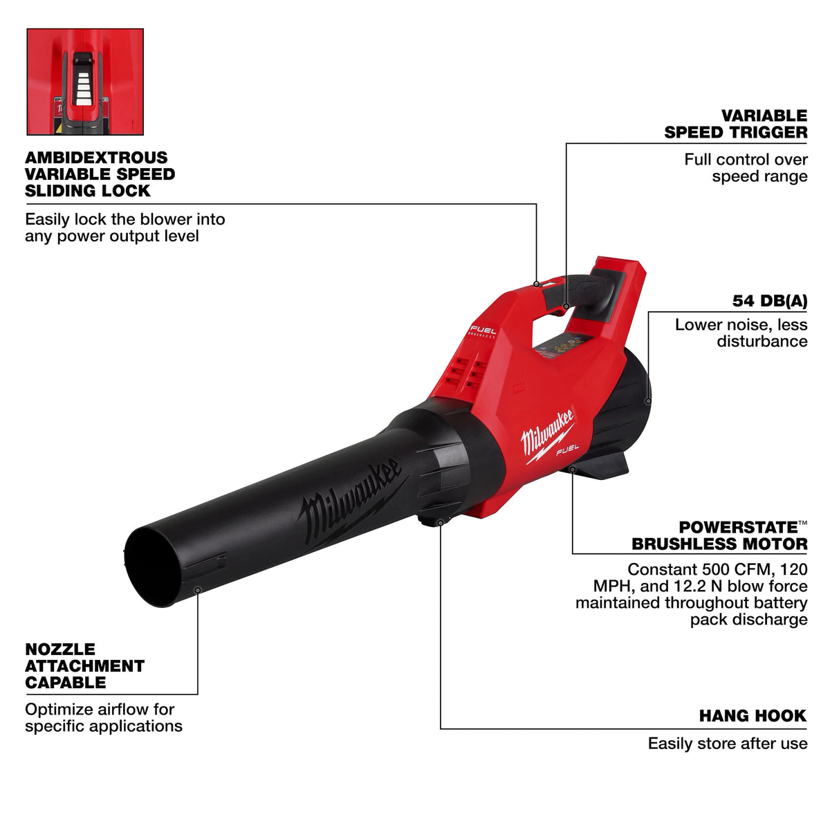 Milwaukee Electric M18 Fuel Blower - Outil nu