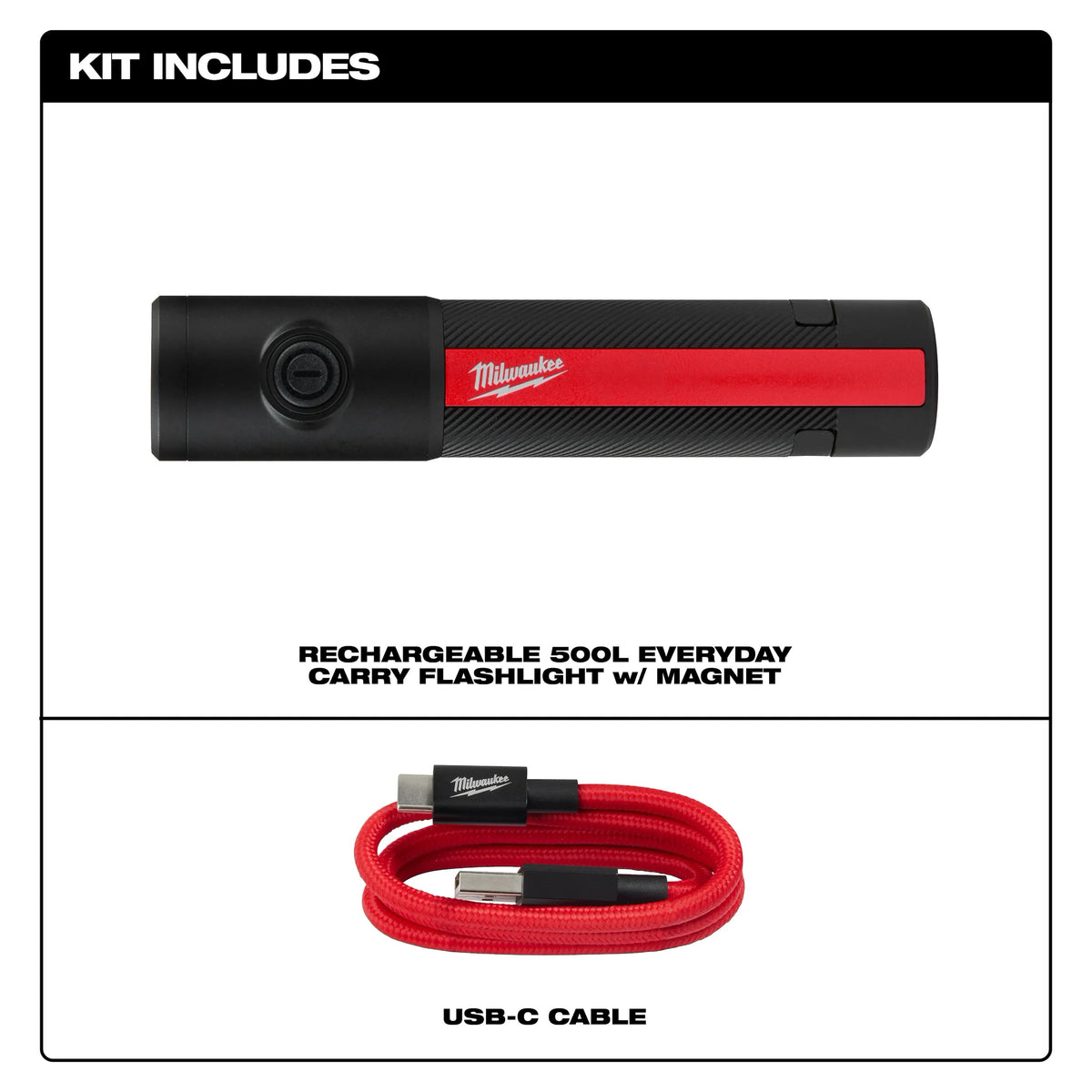 Milwaukee Electric 500L Carry Flashlight with Magnet Racharge