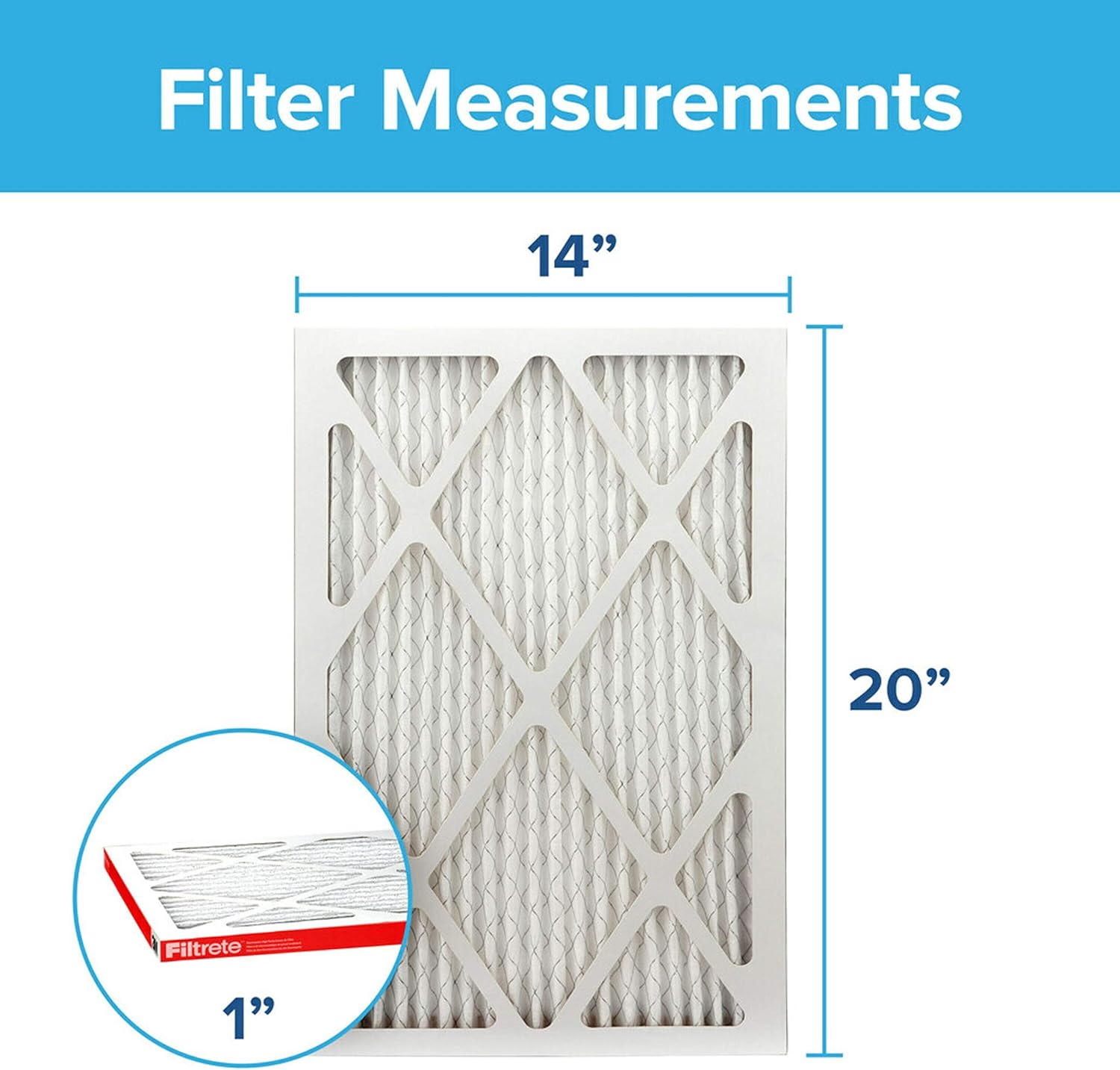 Filtrete 14 x 20 x 1 MPR1000 Premium Furnace Filters - 6 Pack
