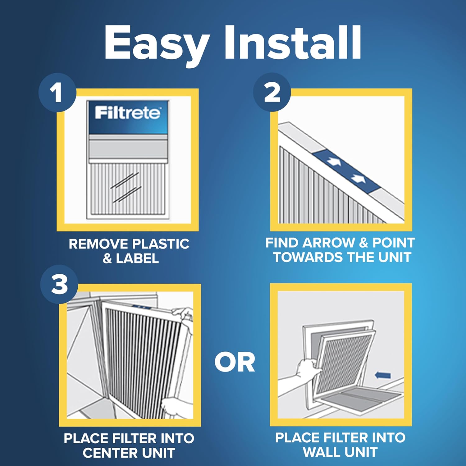 Filtrete 16 x 20 x 1 MPR1500 Furnace Air Filter - 4 Pack