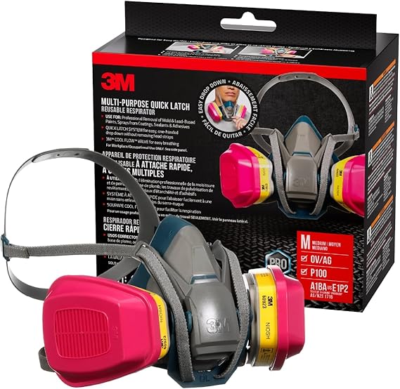 3M Safety Multi Purpose Respirator with Quick Latch