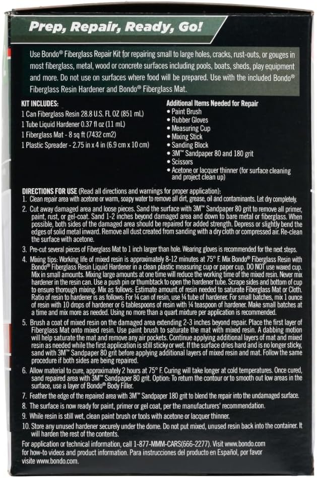 Bondo Fiberglass Resin Repair Kit