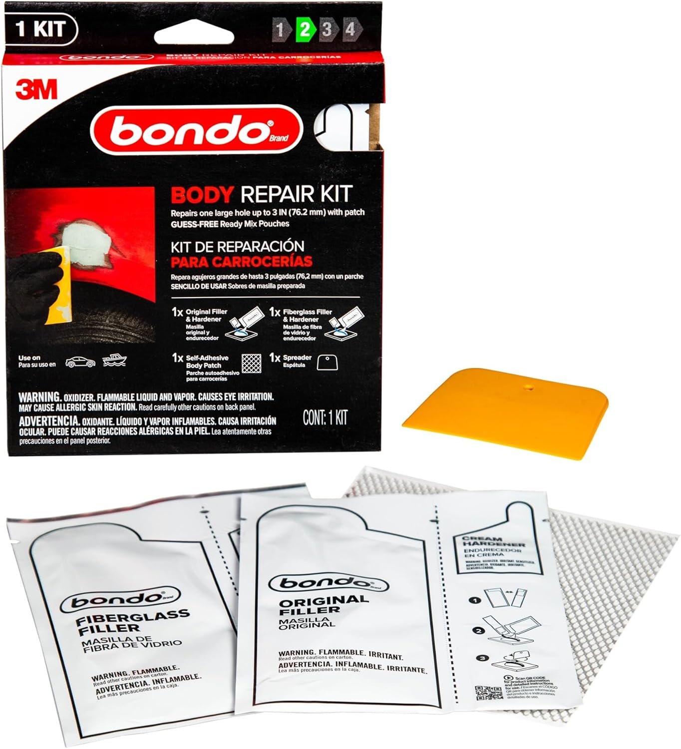 Bondo Kit de réparation de carrosserie Sachets prêts à l'emploi