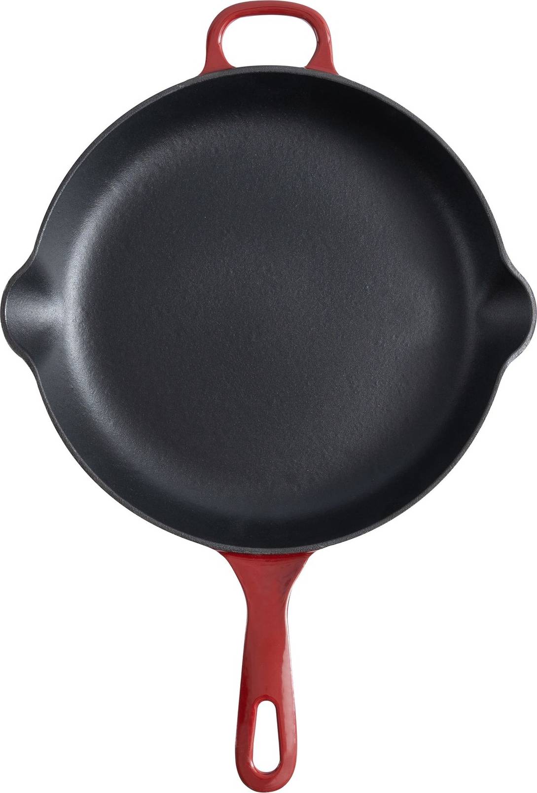 Chuck Hughes Fry Pan Round Cast Iron 10.25" - 26cm - Cardinal Red