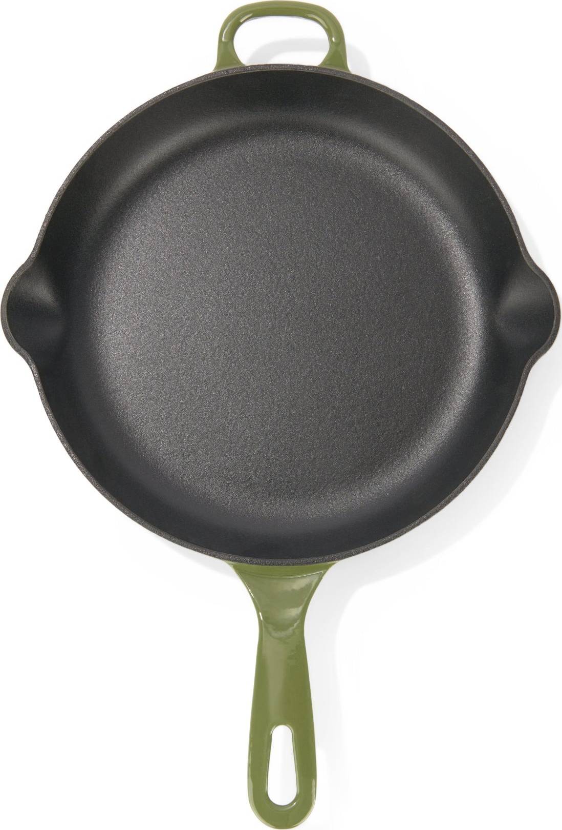 Chuck Hughes Fry Pan Round Cast Iron 10.25" - 26cm - Mallard Green