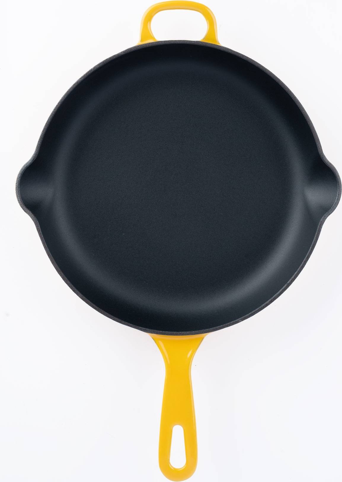 Chuck Hughes Fry Pan Round Cast Iron 10.25" - 26cm - Goldfinch Yellow