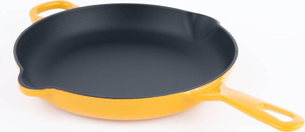 Chuck Hughes Poêle à frire ronde en fonte 10.25" - 26cm - Jaune d'or