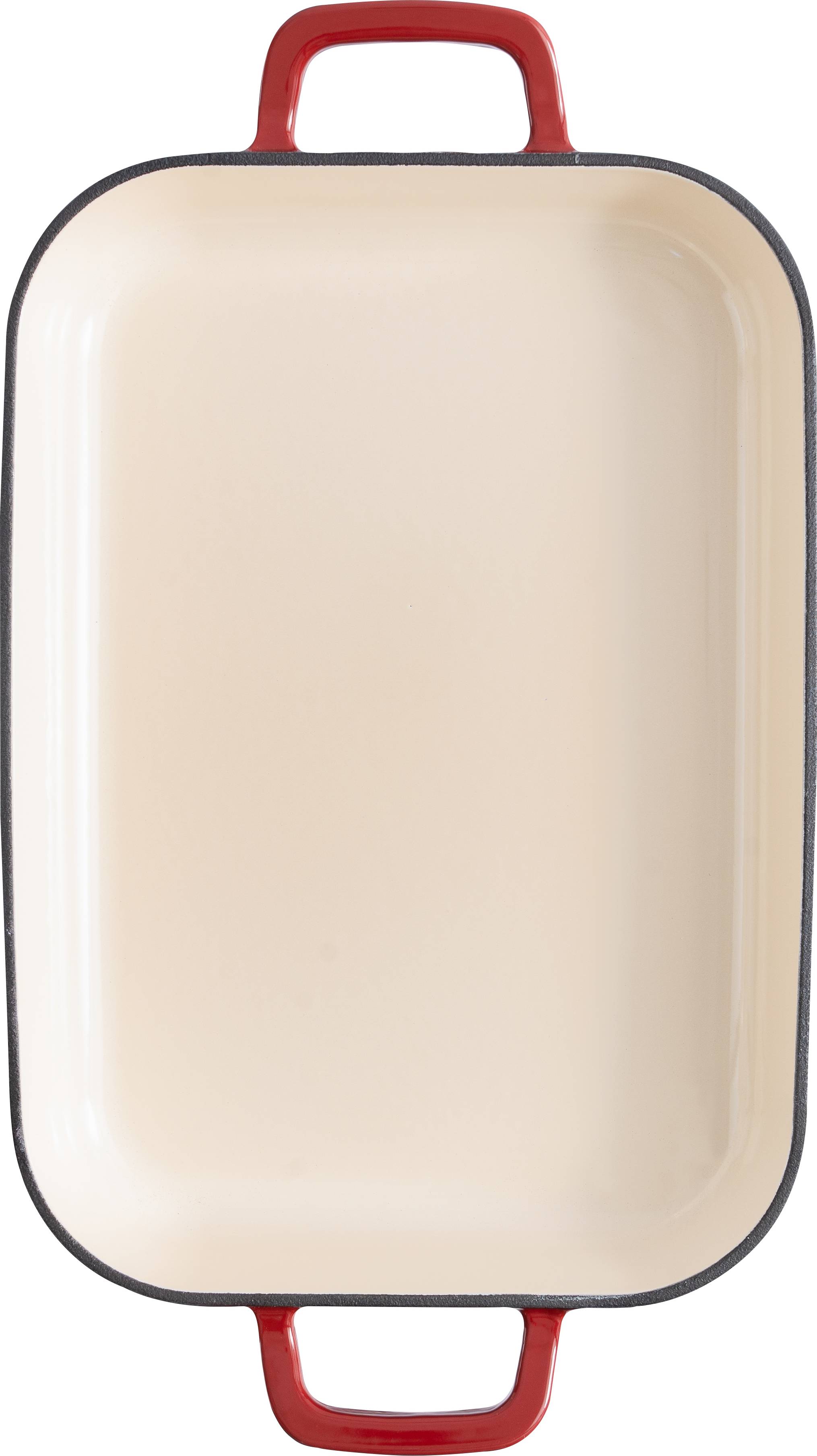 Chuck Hughes Rôtissoire peu profonde en fonte 2.38L - 33 x 21cm - Rouge Cardinal