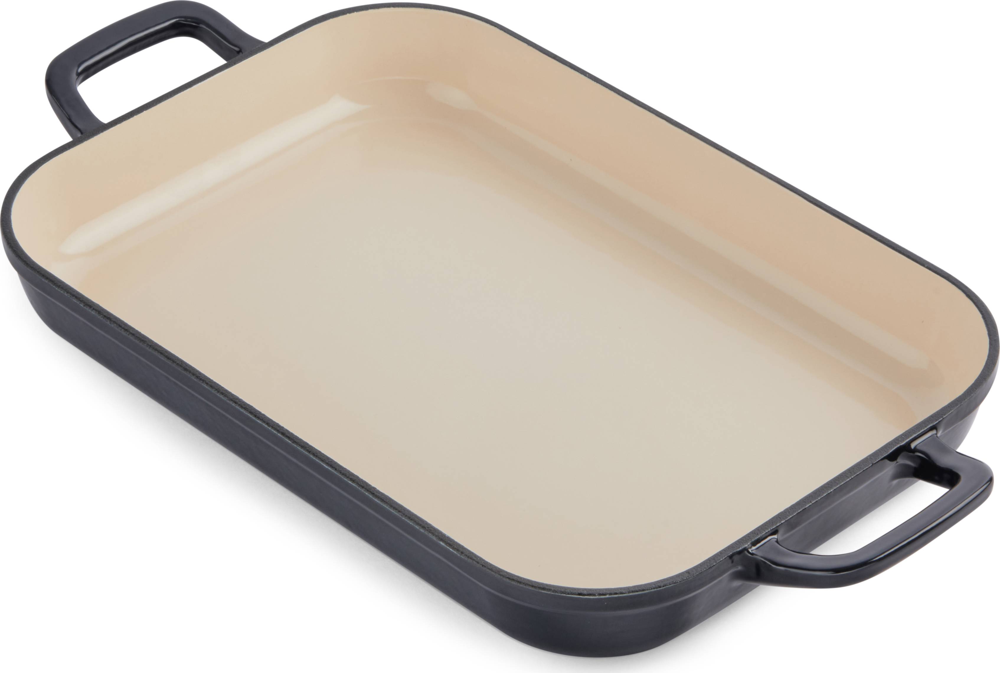 Chuck Hughes Shallow Roaster Cast Iron 2.38L - 33 x 21cm - Midnight Blue