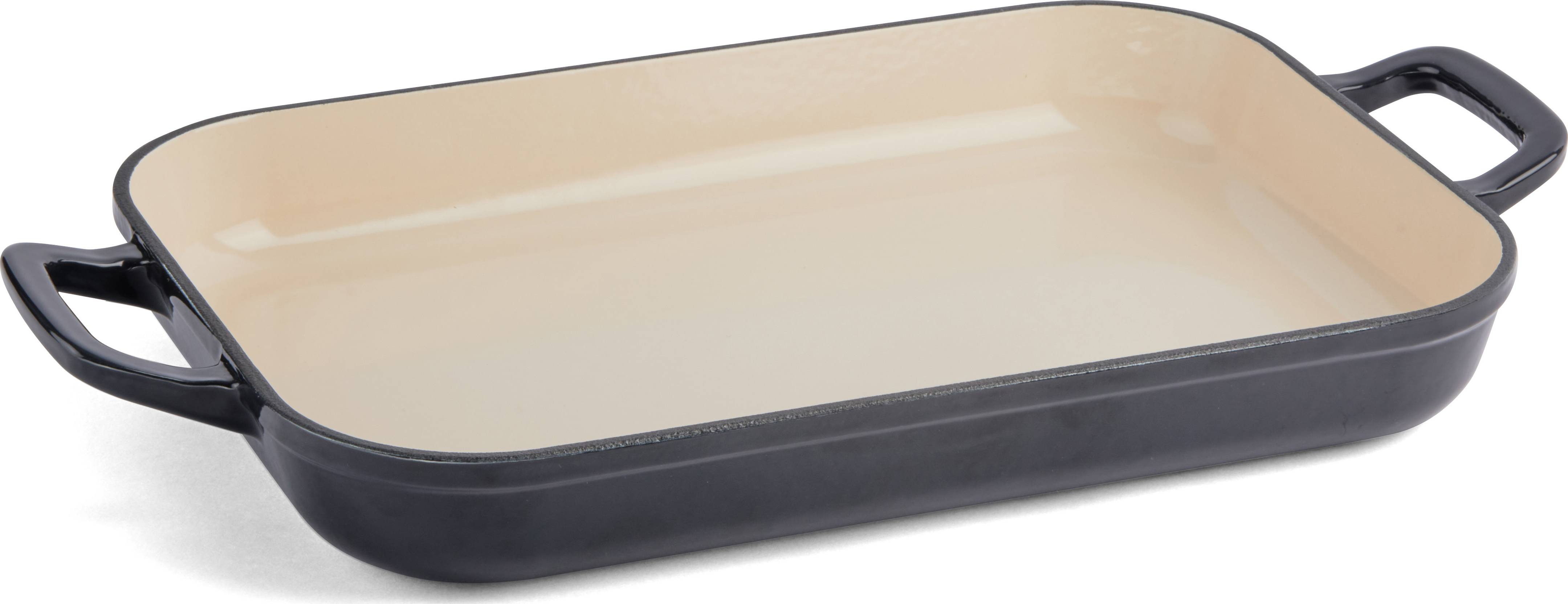 Chuck Hughes Rôtissoire peu profonde en fonte 2.38L - 33 x 21cm - Bleu nuit