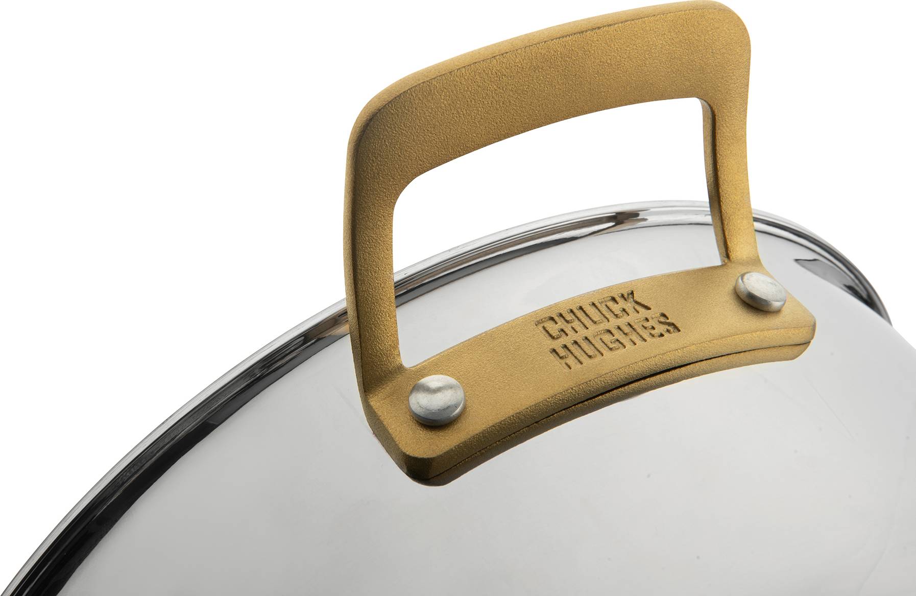 Batterie de cuisine Chuck Hughes 3 plis en acier inoxydable avec poignées - 10 pièces