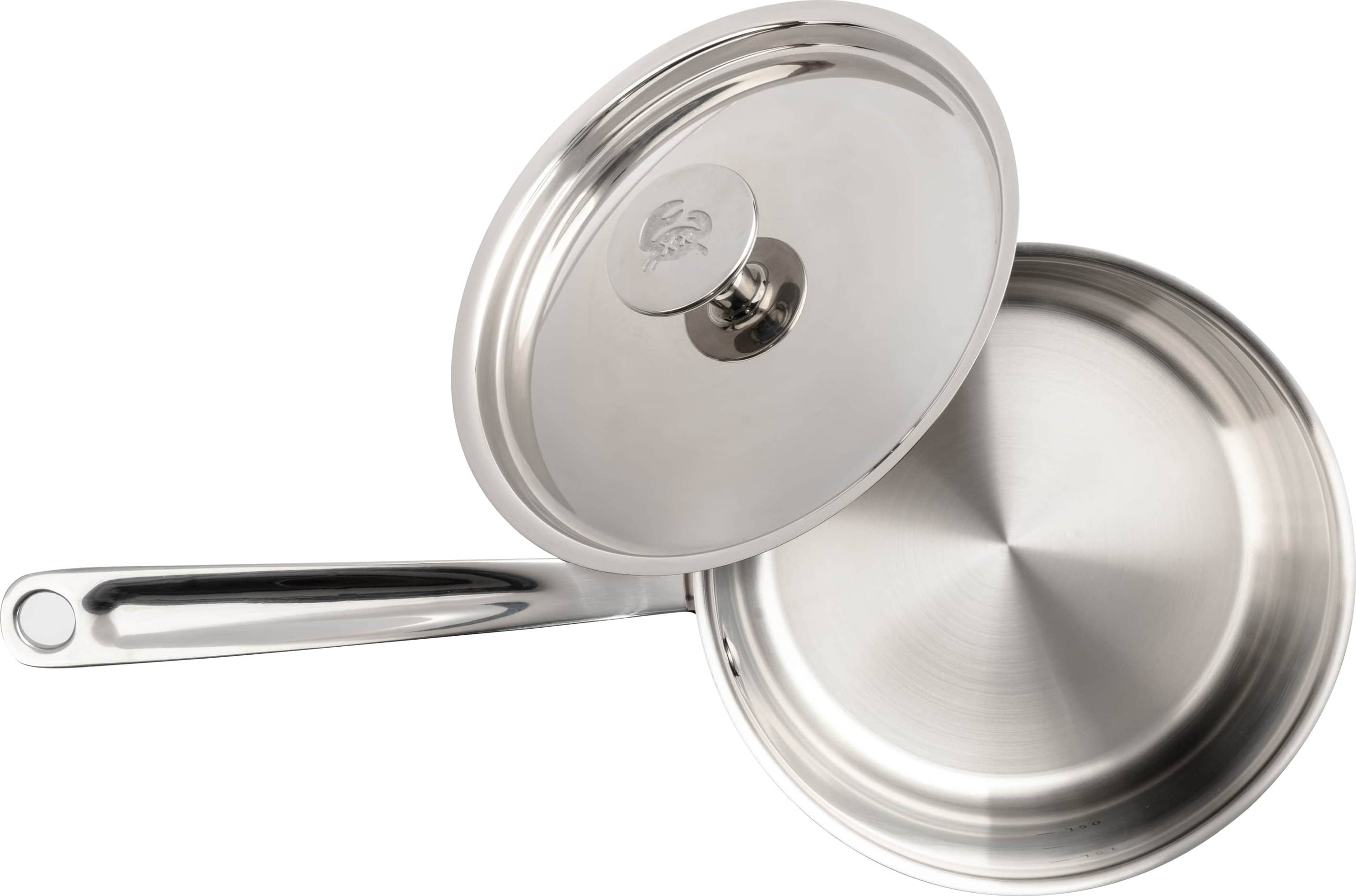 Batterie de cuisine Chuck Hughes en acier inoxydable 1 pli avec poignées - 10 pièces