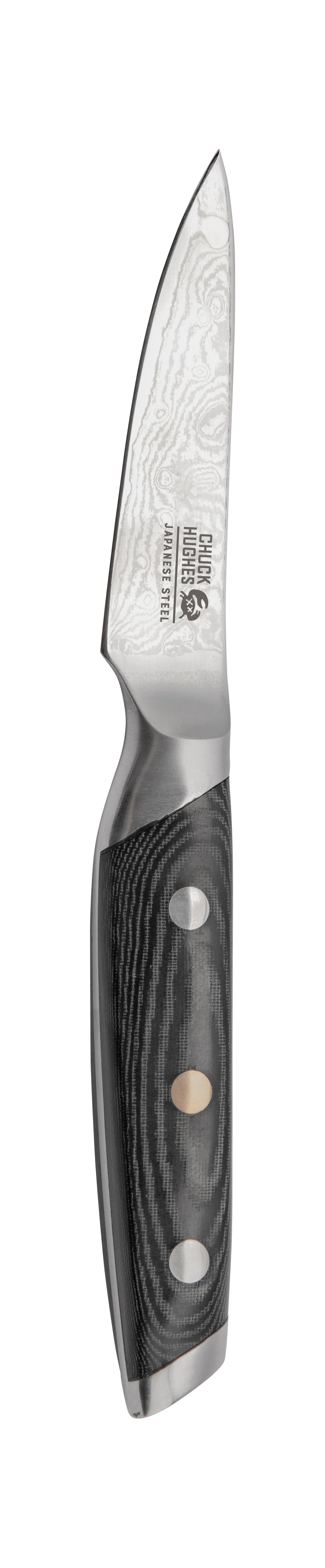 Chuck Hughes Damascus Knife Pairing Knife 3" (couteau d'appariement)