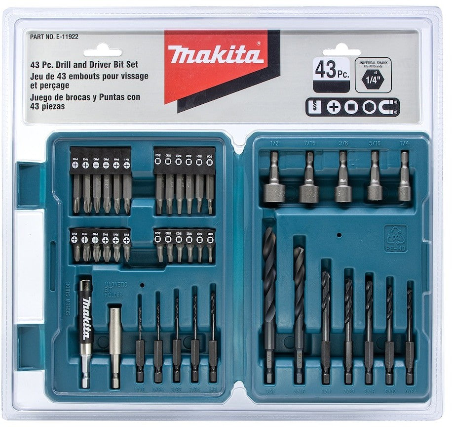 Makita Countersink & Driver Bit Assorted Accessory Kit - 33 PC