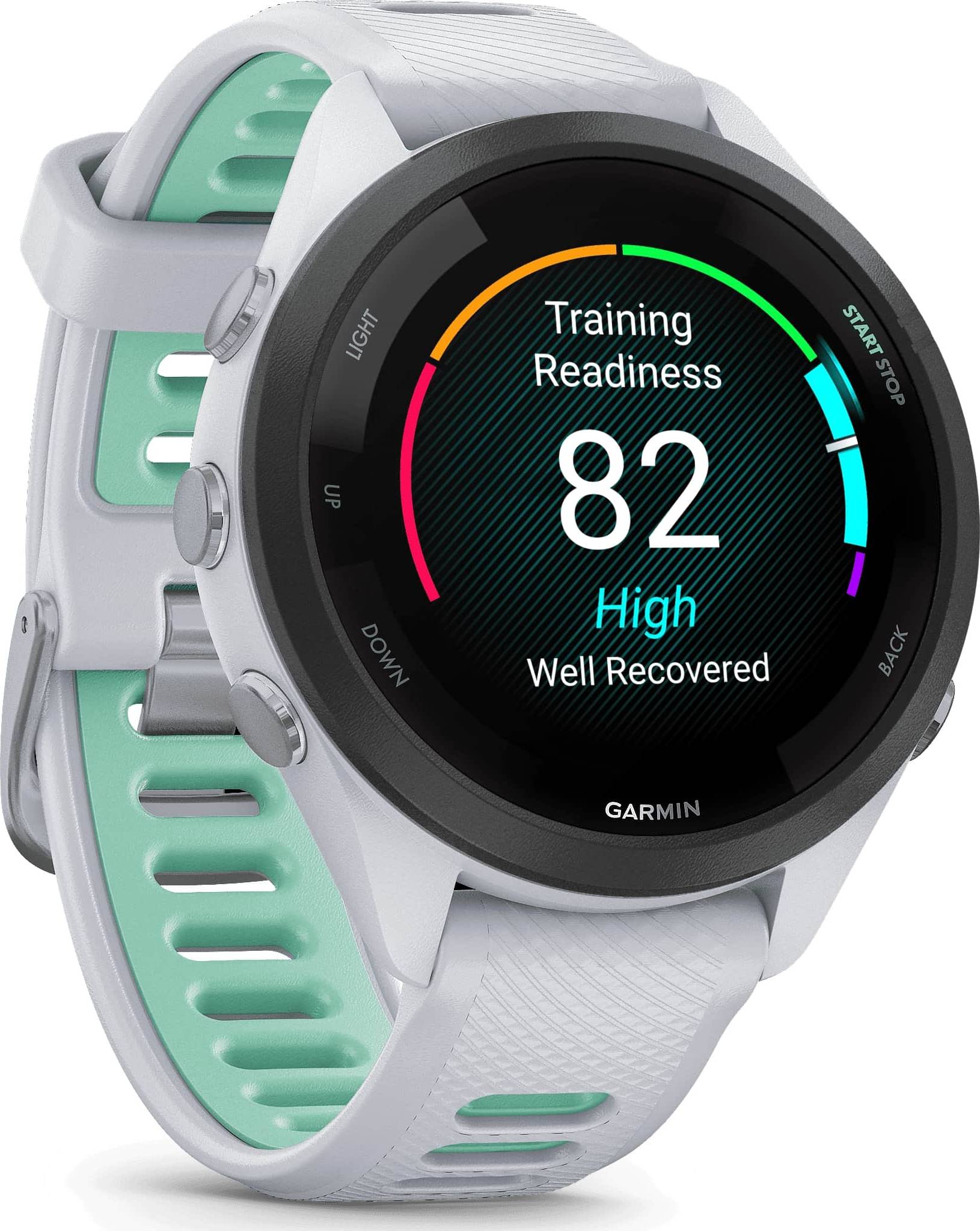 Garmin Forerunner265s Smartwatch - Whitestone & Neo Tropic