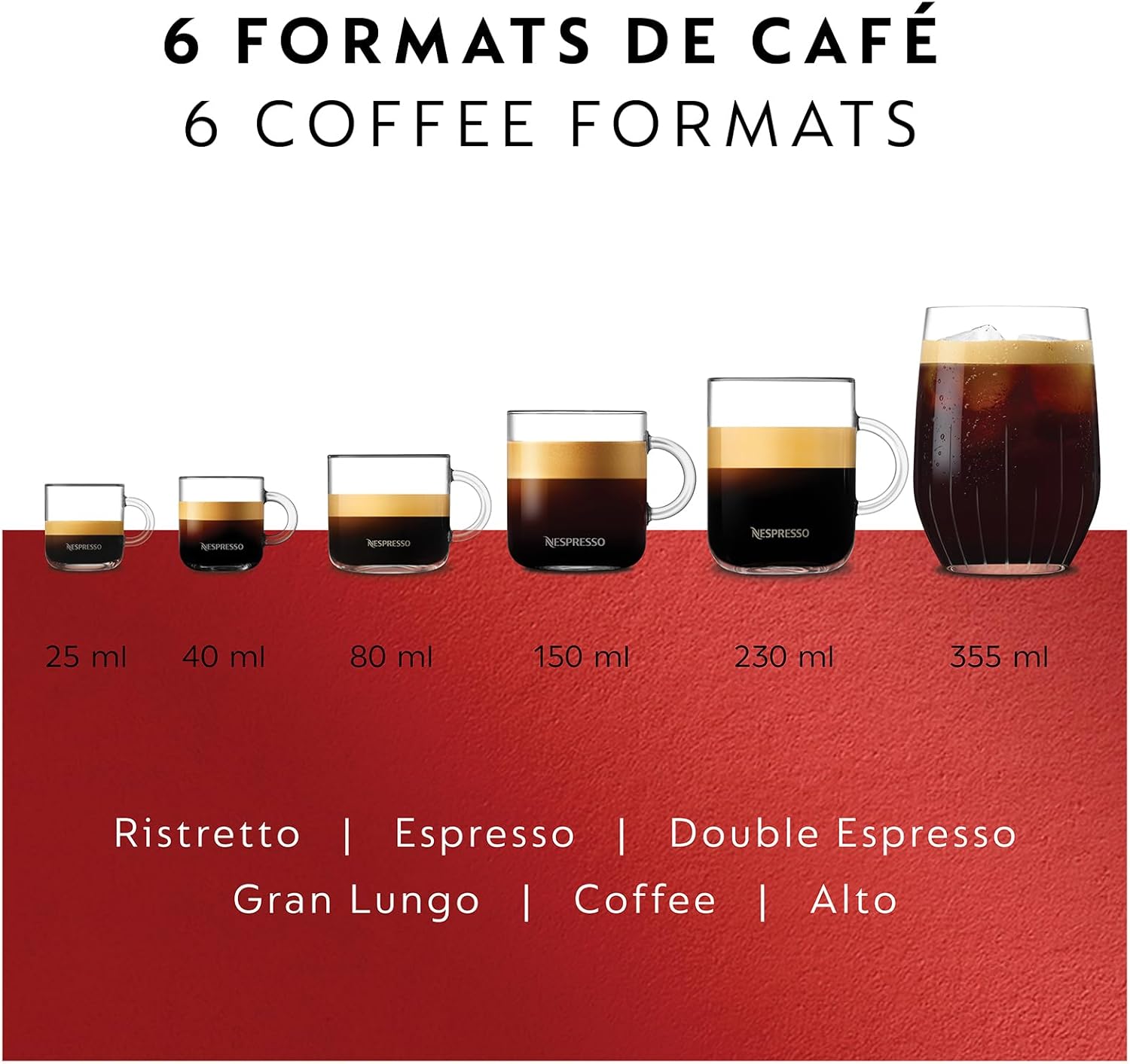 Nespresso Vertuo Pop+ Coffee and Espresso Machine by Breville - Spicy Red