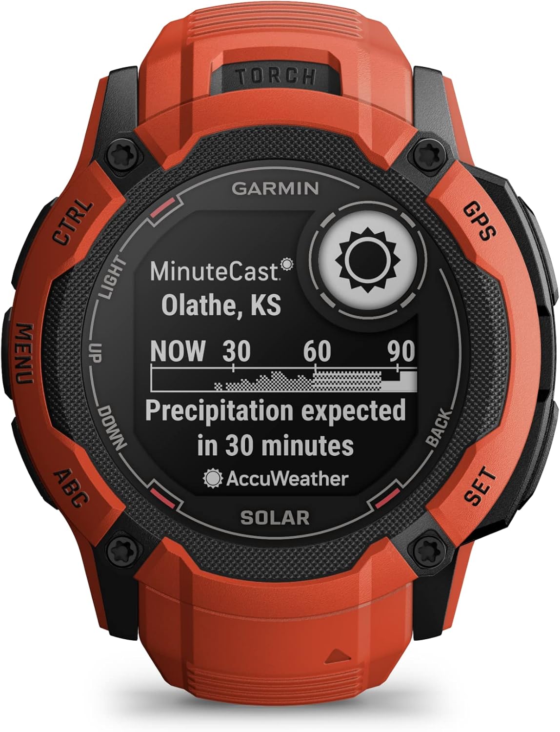 Garmin Instinct 2X Solar GPS Smartwatch - Rouge flamme