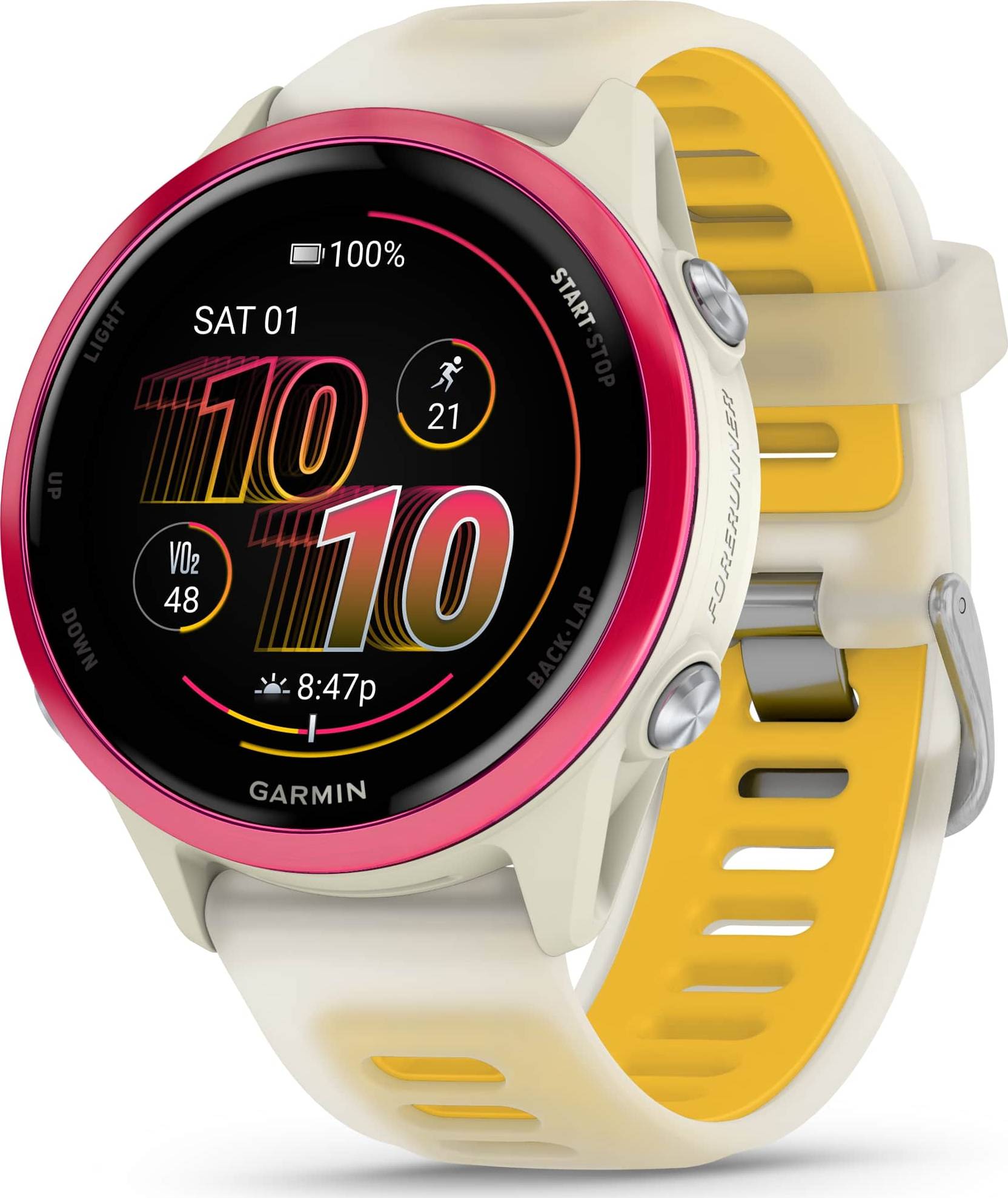 Garmin Forerunner 570 42mm - Bone Raspberry Mango