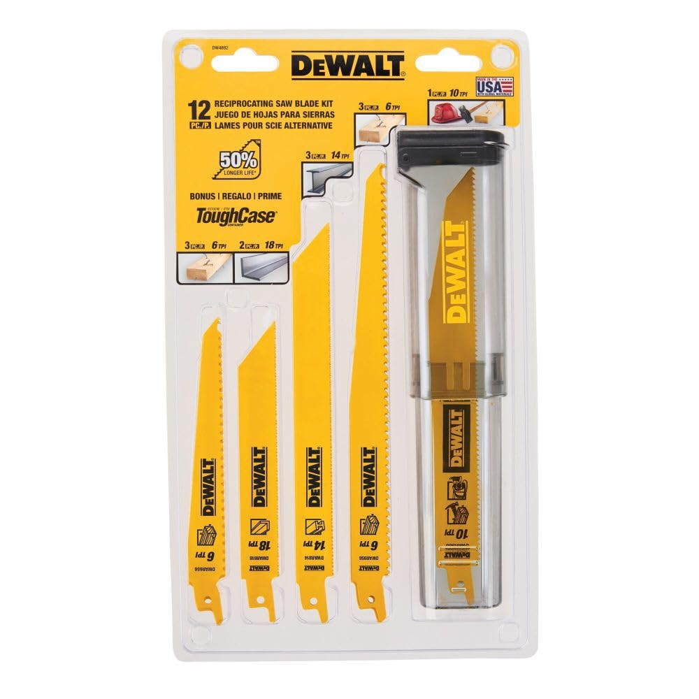 Dewalt Reciprocating Saw Blades -12-PC