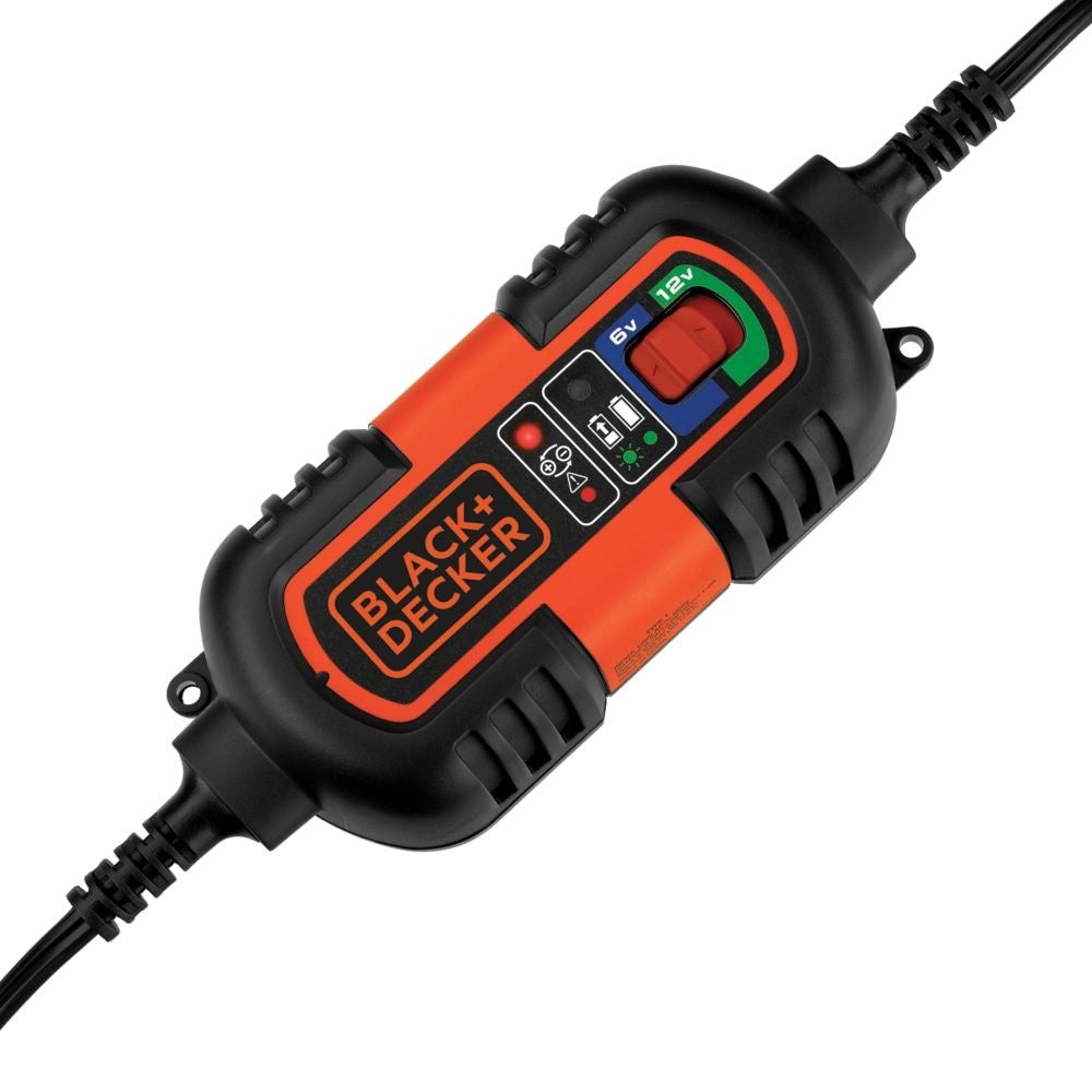 Black & Decker Chargeur de batterie automatique 6V 12V avec mainteneur et serre-câbles