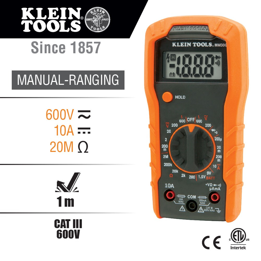 Kit de test électrique Klein Tools avec multimètre numérique