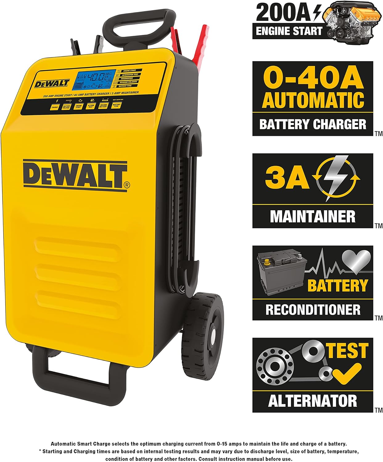 Chargeur de batterie Dewalt Professional Rolling 40 Amp
