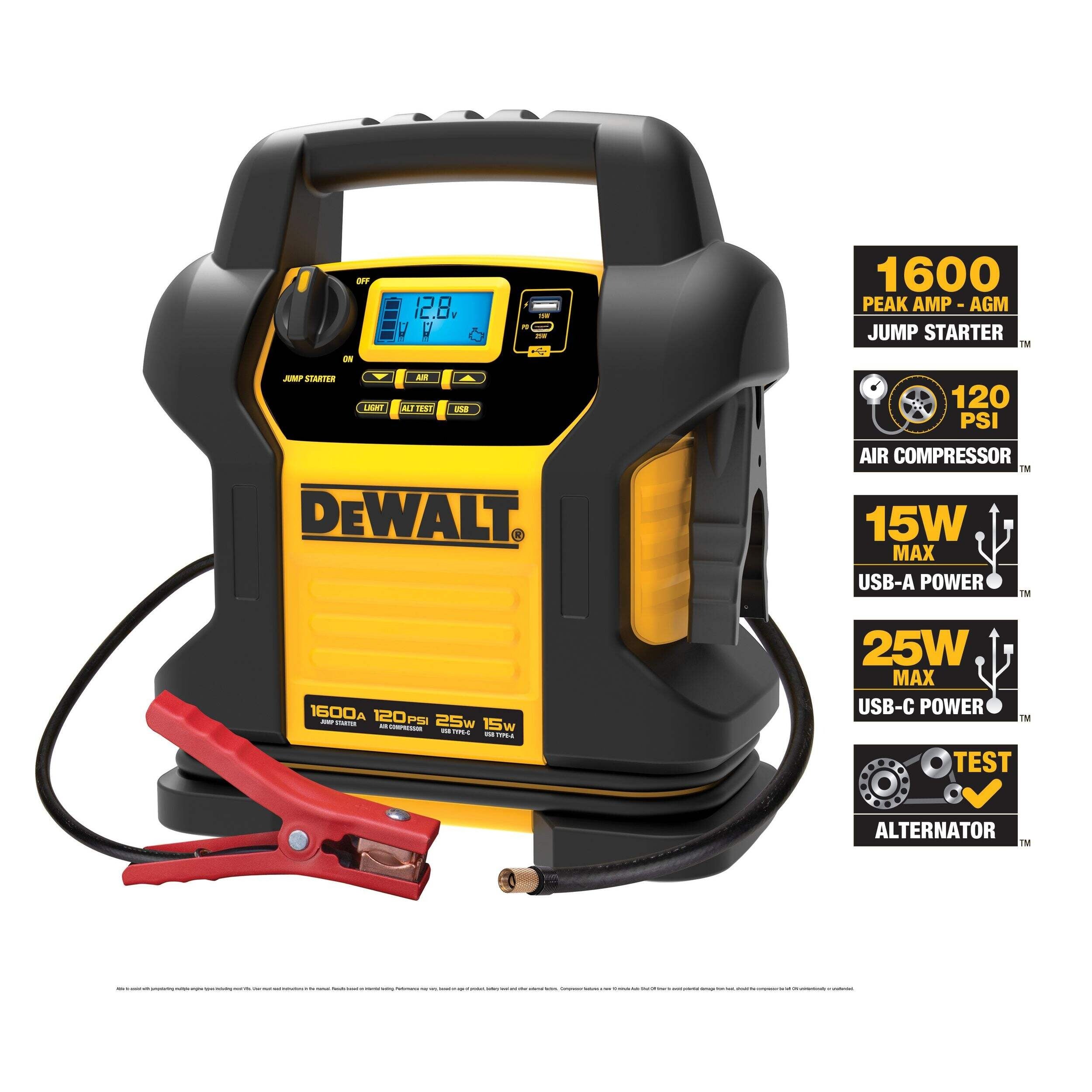 Dewalt Type 3 Digital Portable Power Station Jump Starter