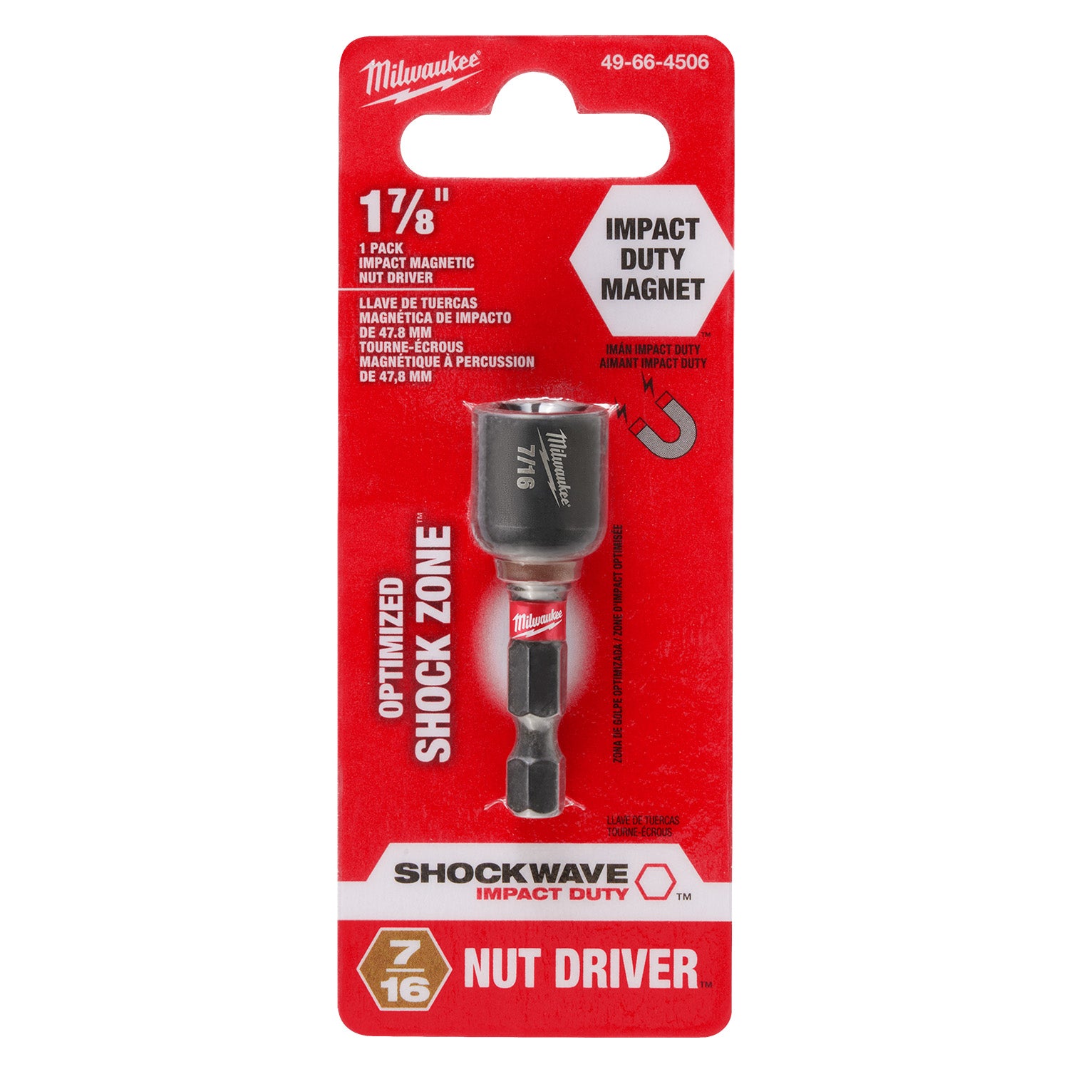 SHOCKWAVE Impact Duty 7/16" x 1-7/8" Tourne-écrou magnétique