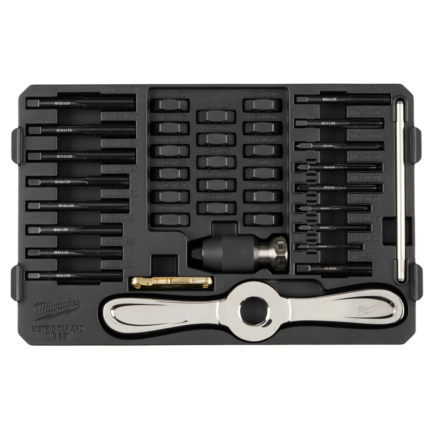 38PC Metric Tap & Die PACKOUT Set w/ HEX-LOK 2-in-1 Handle