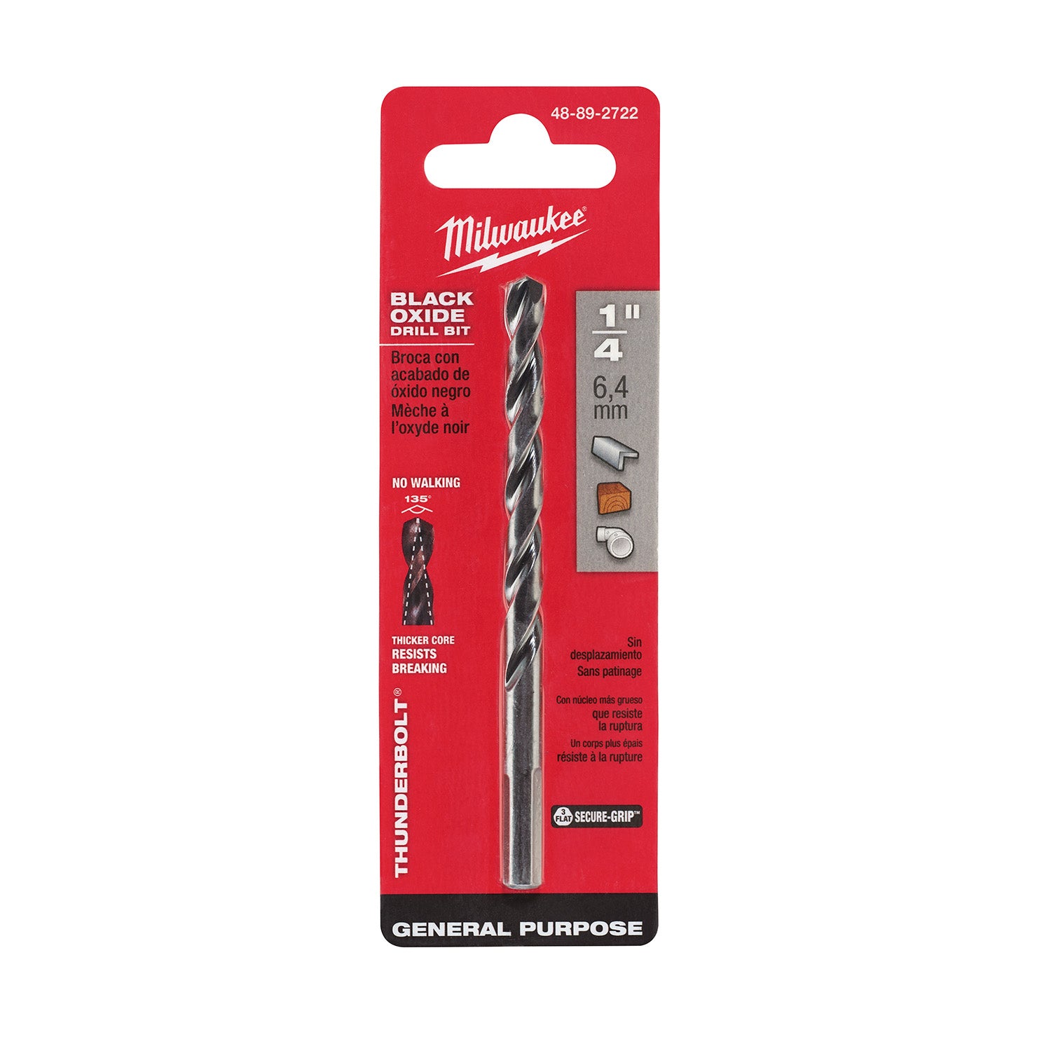Foret à oxyde noir 1/4" THUNDERBOLT