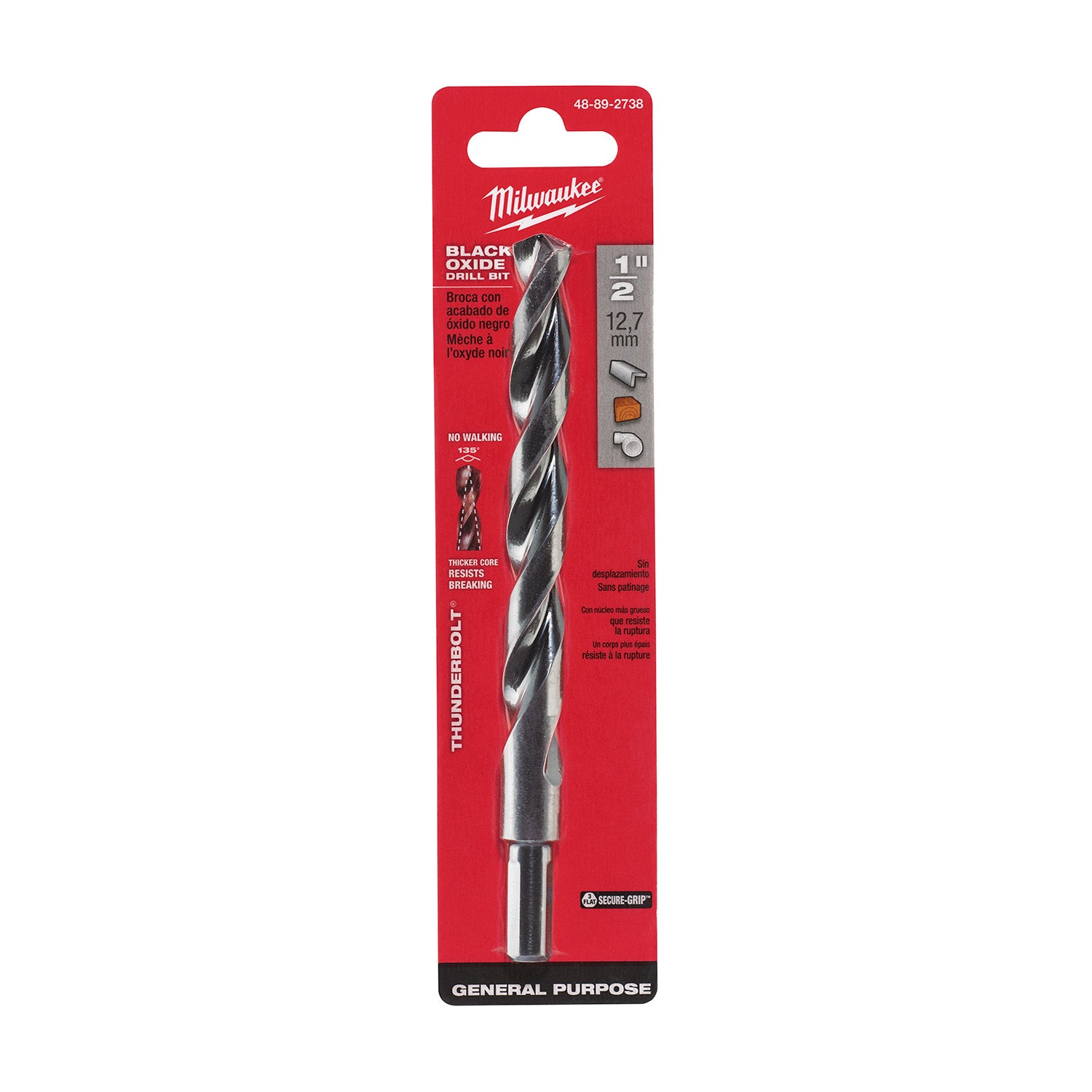 Mèche THUNDERBOLT 1/2" à oxyde noir