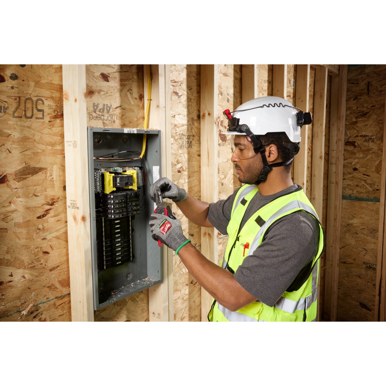 BOLT White Front Brim Vented Safety Helmet (USA) - Type 2, Class C