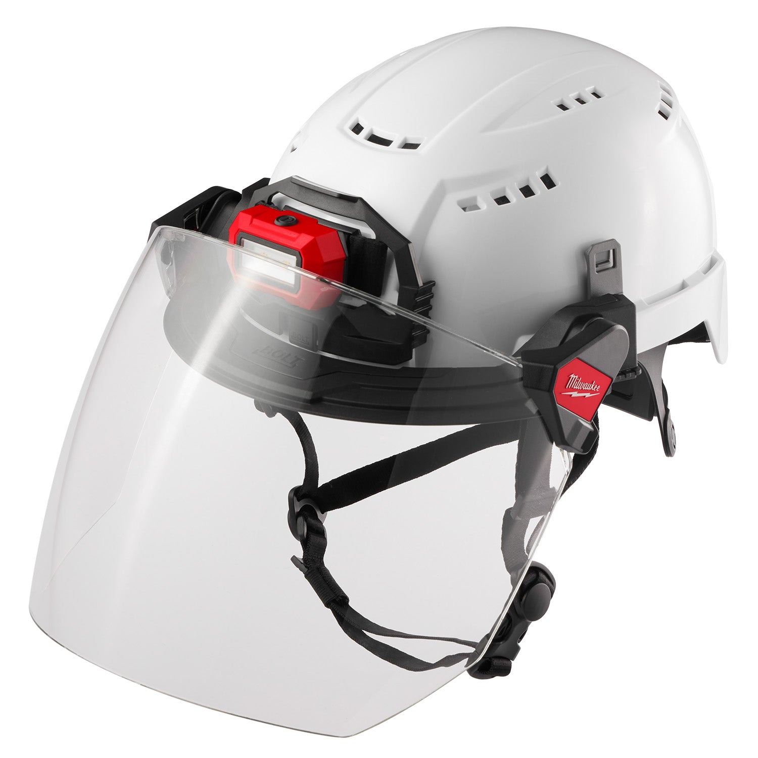 BOLT Full Face Shield - Clear Dual Coat Lens (Compatible with Milwaukee Safety Helmets & Hard Hats)