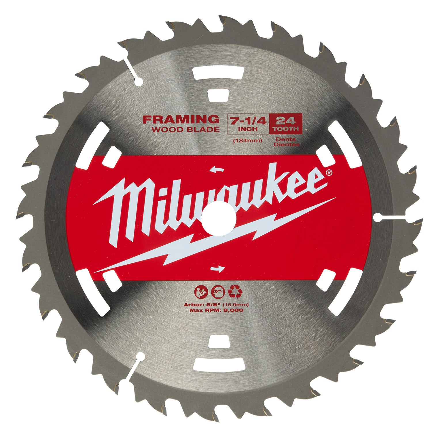 7-1/4" 24T Construction Framing Blades - 1 Pack