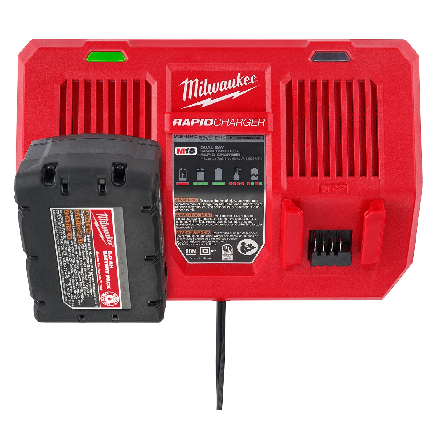 Chargeur rapide simultané à deux baies M18