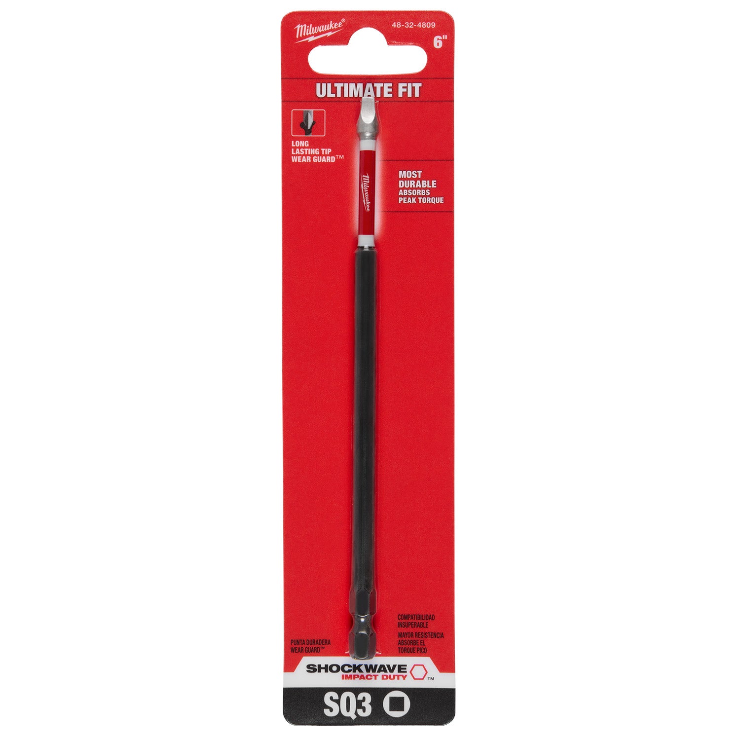 SHOCKWAVE 6” Impact Square Recess #3 Power Bit